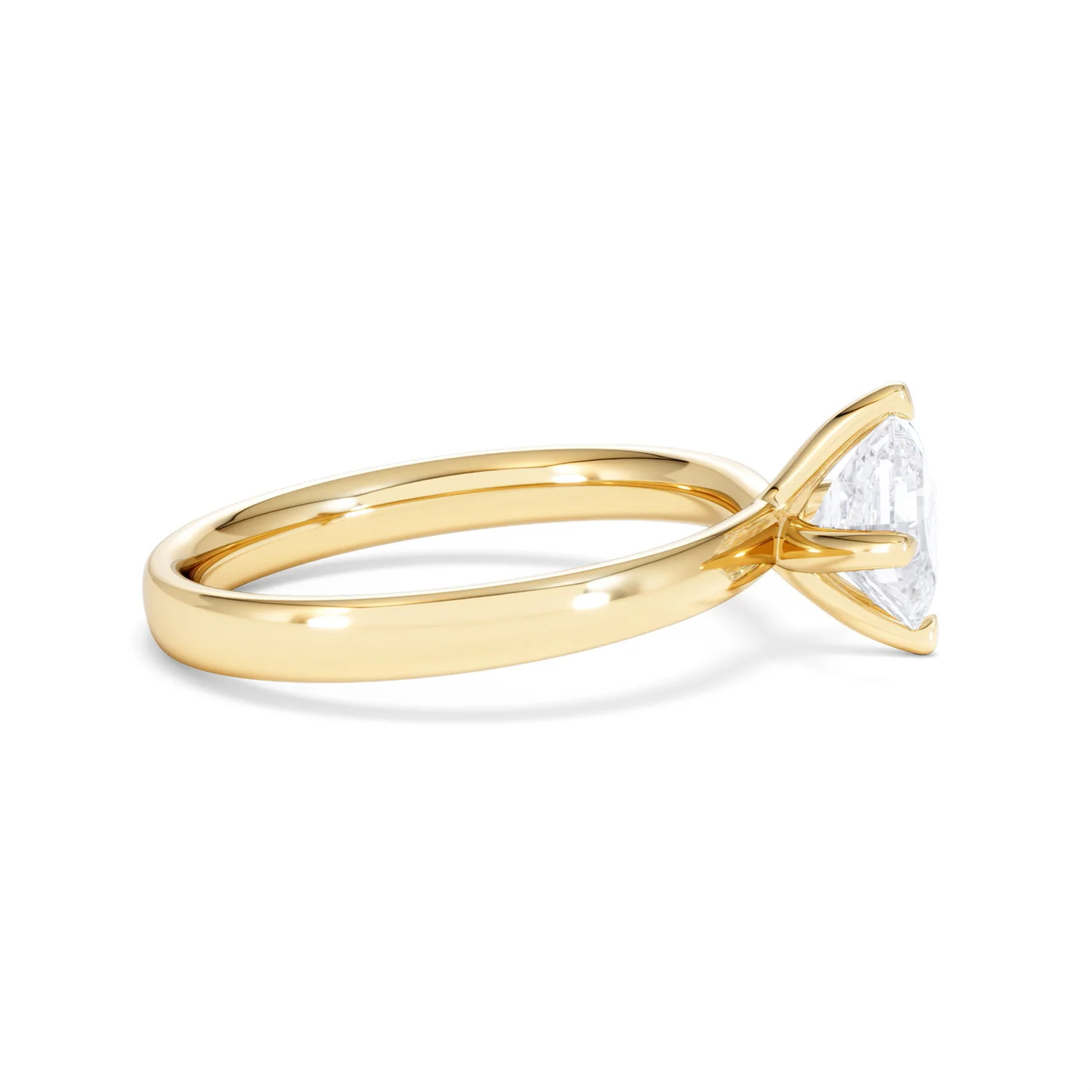 Origin Twist 1.00ct Asscher Cut Lab Diamond Solitaire Engagement Ring in 18K Yellow Gold - Image 25