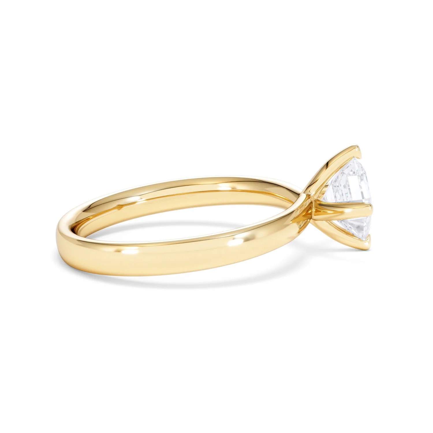 Origin Twist 1.00ct Asscher Cut Lab Diamond Solitaire Engagement Ring in 18K Yellow Gold - Image 28