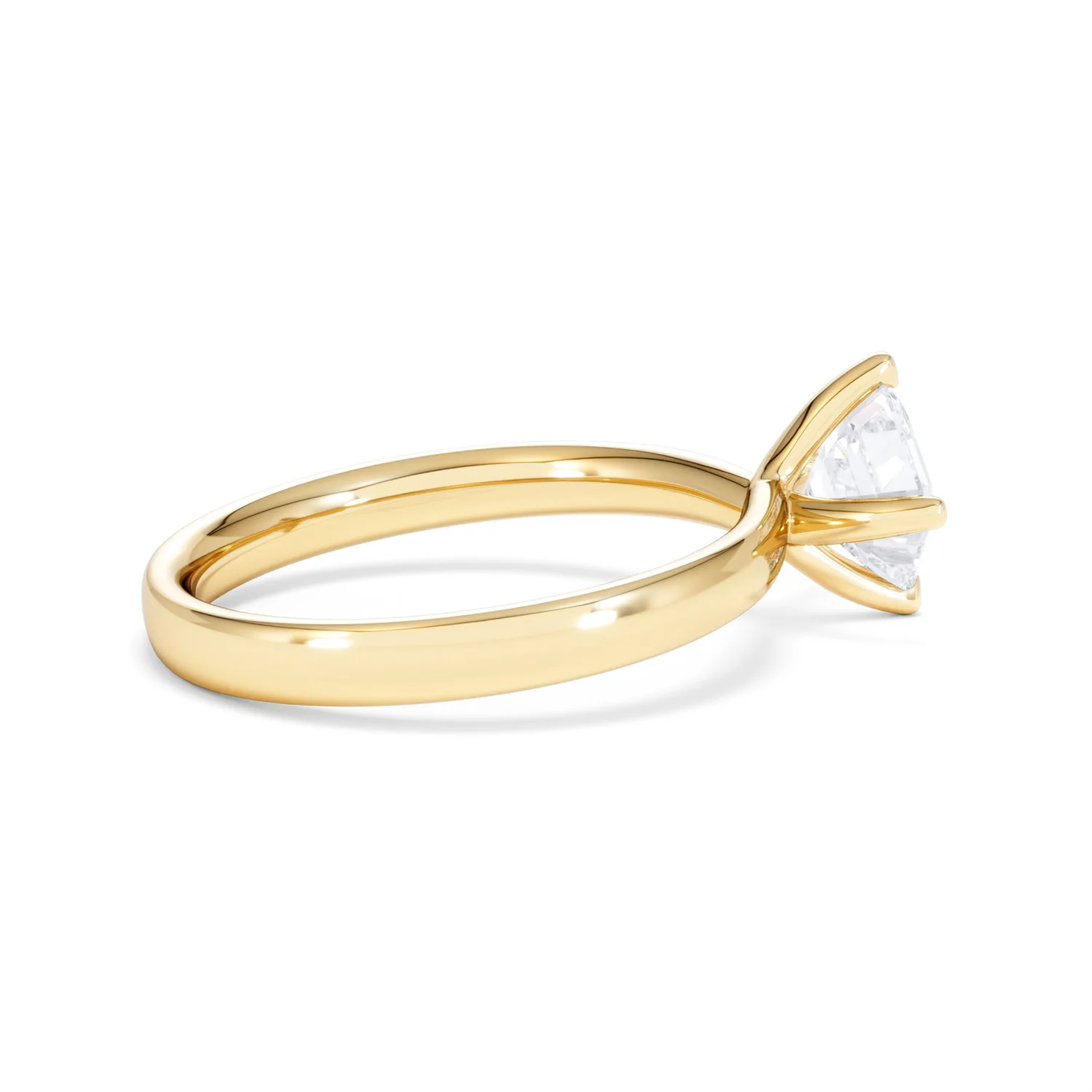 Origin Twist 1.00ct Asscher Cut Lab Diamond Solitaire Engagement Ring in 18K Yellow Gold - Image 30