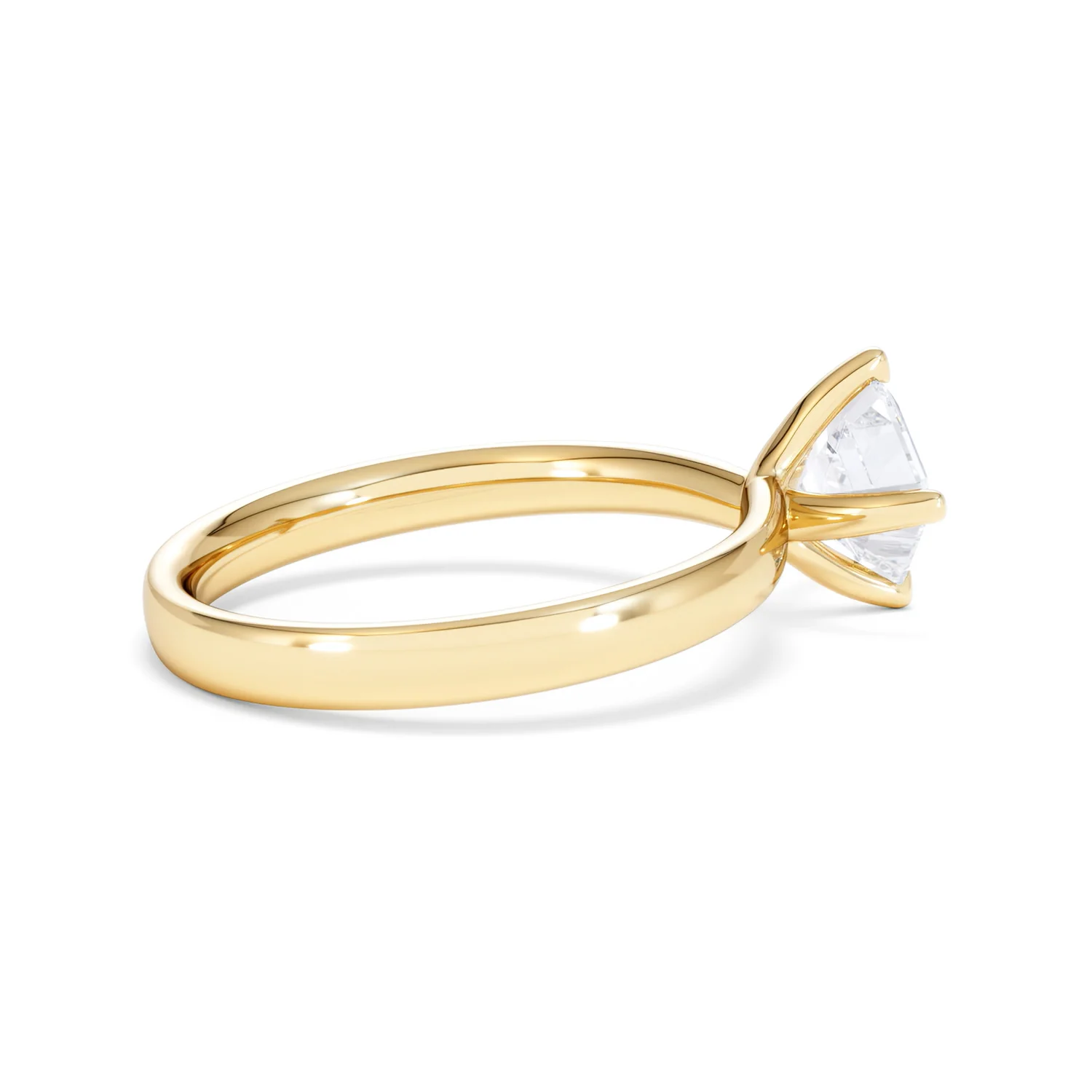 Origin Twist 1.00ct Asscher Cut Lab Diamond Solitaire Engagement Ring in 18K Yellow Gold - Image 31