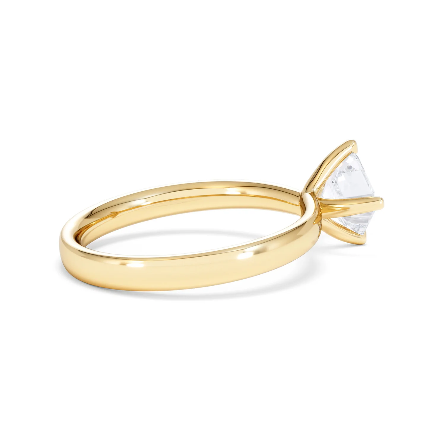 Origin Twist 1.00ct Asscher Cut Lab Diamond Solitaire Engagement Ring in 18K Yellow Gold - Image 32