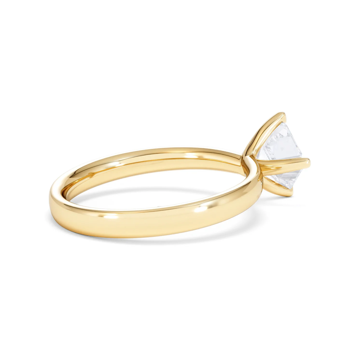 Origin Twist 1.00ct Asscher Cut Lab Diamond Solitaire Engagement Ring in 18K Yellow Gold - Image 33
