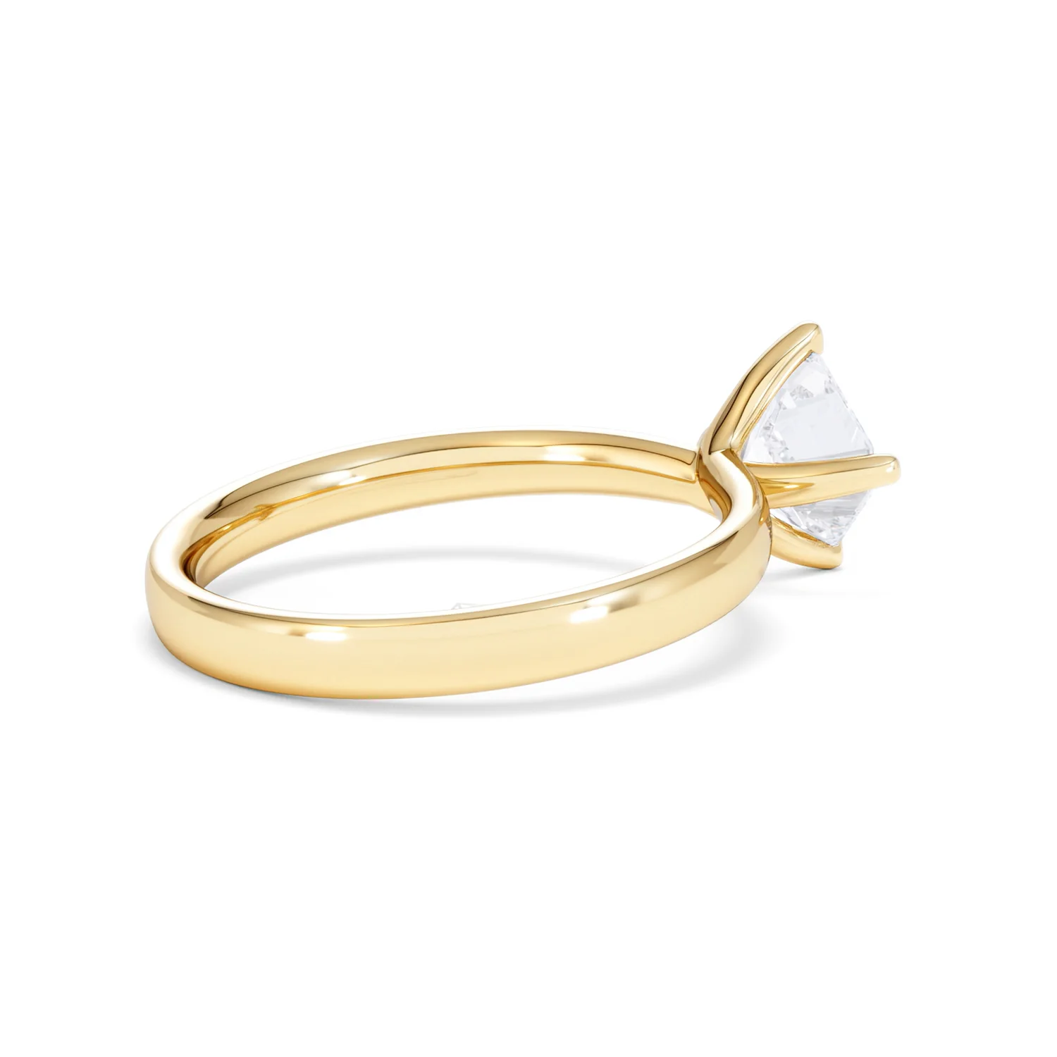 Origin Twist 1.00ct Asscher Cut Lab Diamond Solitaire Engagement Ring in 18K Yellow Gold - Image 34