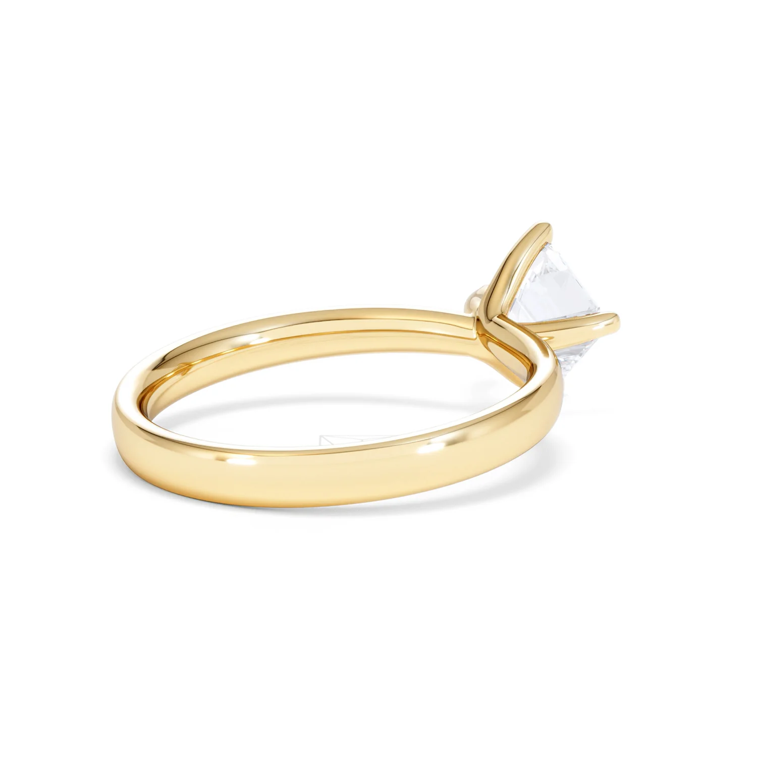 Origin Twist 1.00ct Asscher Cut Lab Diamond Solitaire Engagement Ring in 18K Yellow Gold - Image 37