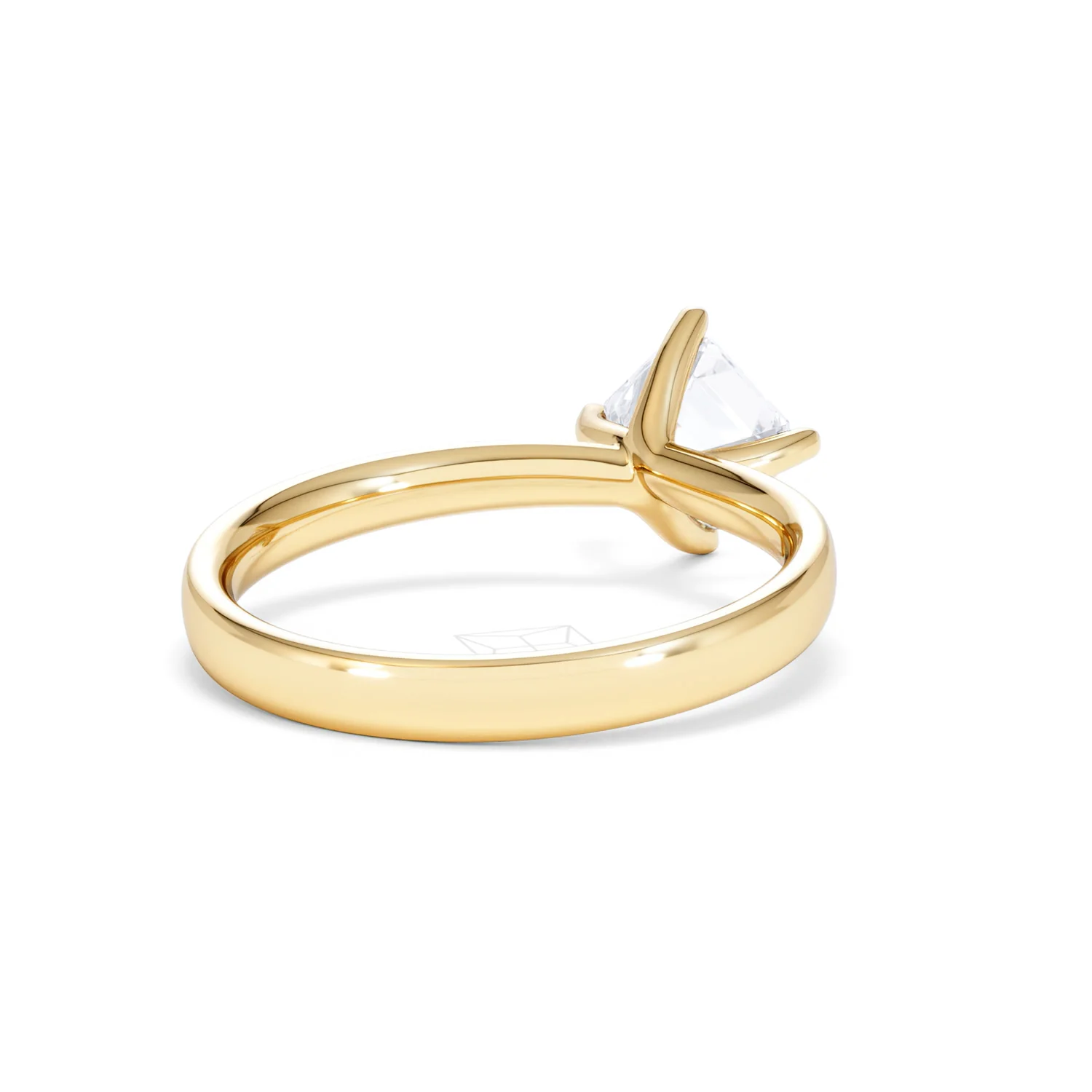 Origin Twist 1.00ct Asscher Cut Lab Diamond Solitaire Engagement Ring in 18K Yellow Gold - Image 41