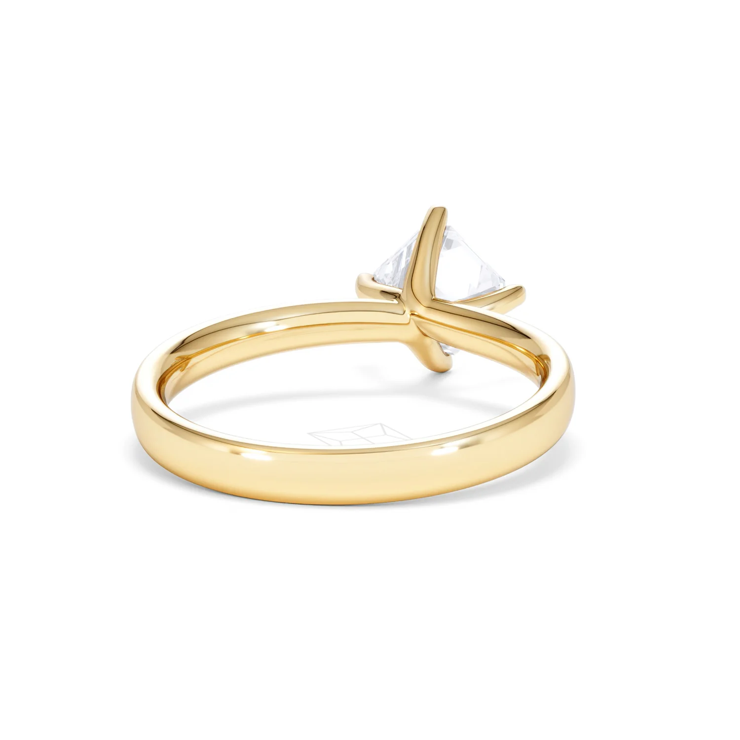 Origin Twist 1.00ct Asscher Cut Lab Diamond Solitaire Engagement Ring in 18K Yellow Gold - Image 43