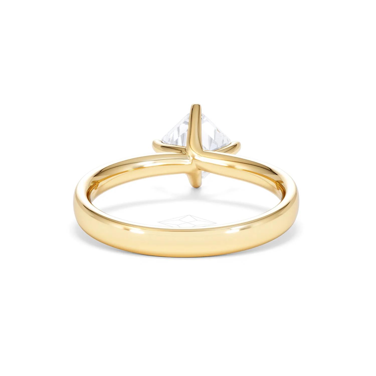 Origin Twist 1.00ct Asscher Cut Lab Diamond Solitaire Engagement Ring in 18K Yellow Gold - Image 46