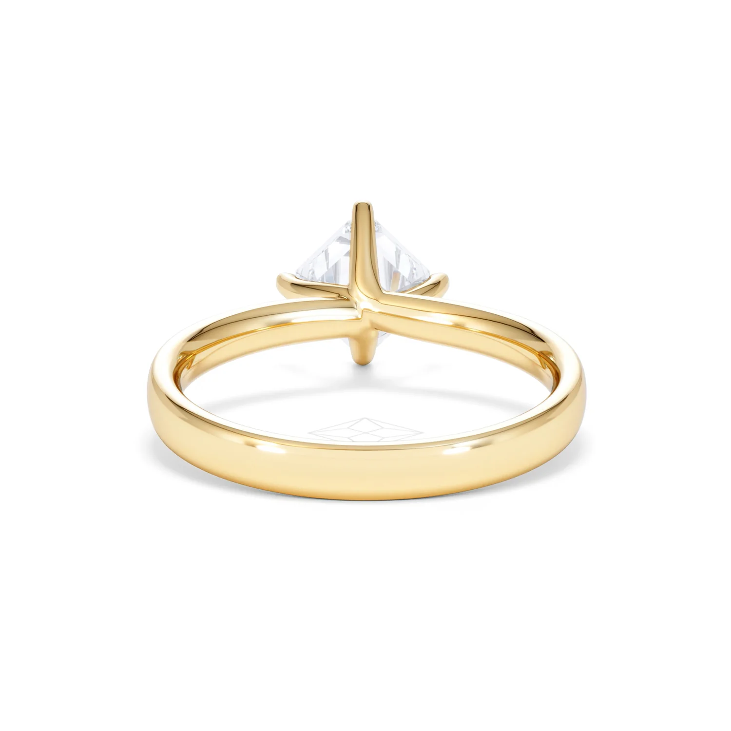 Origin Twist 1.00ct Asscher Cut Lab Diamond Solitaire Engagement Ring in 18K Yellow Gold - Image 47