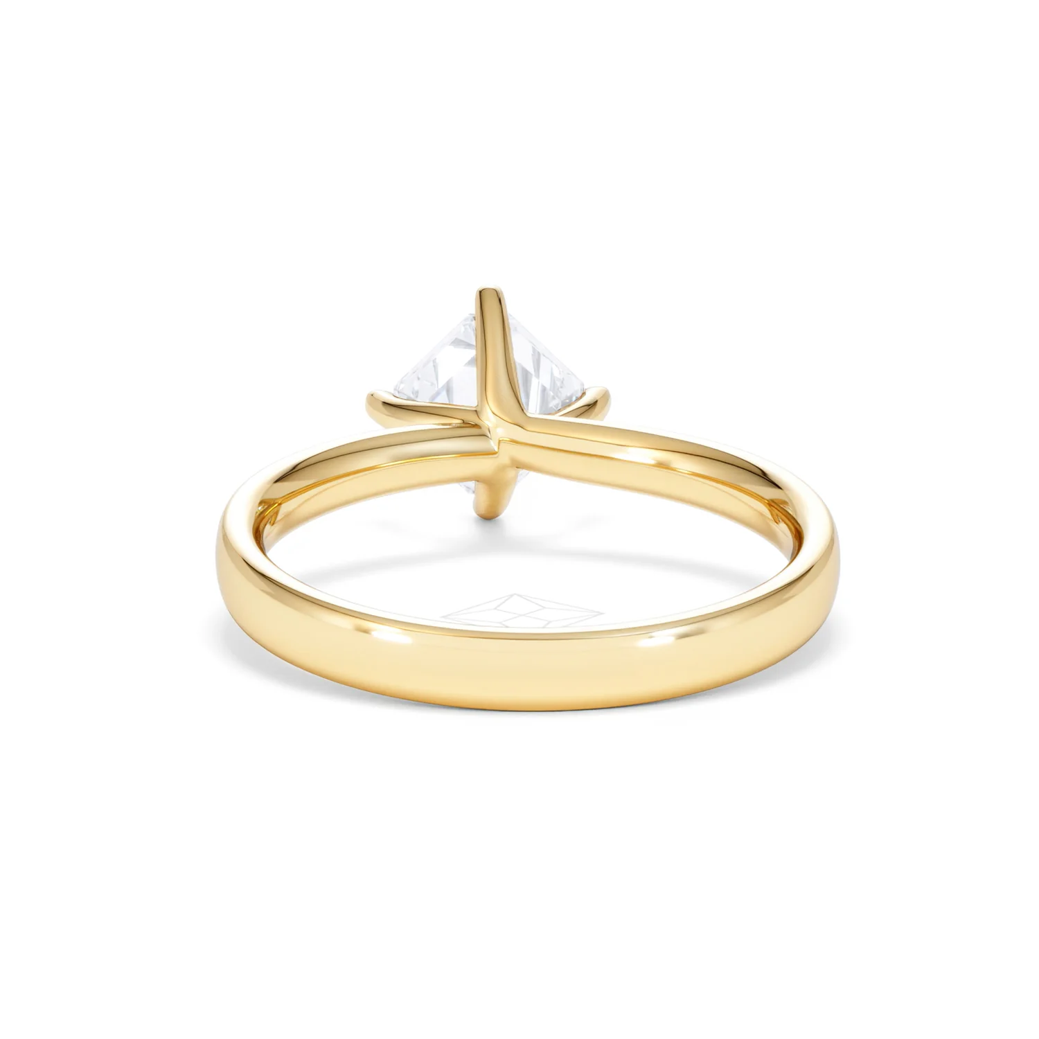 Origin Twist 1.00ct Asscher Cut Lab Diamond Solitaire Engagement Ring in 18K Yellow Gold - Image 48