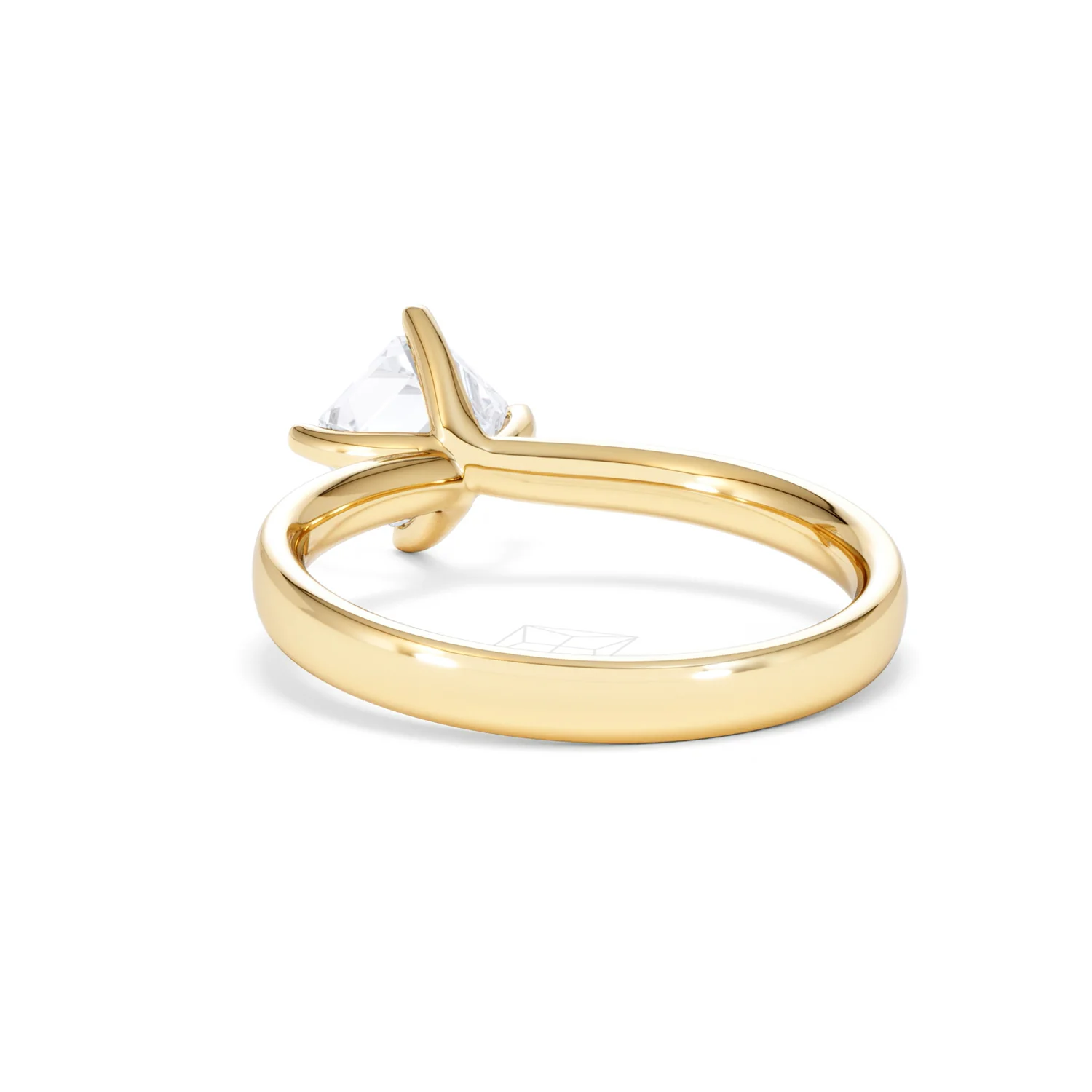 Origin Twist 1.00ct Asscher Cut Lab Diamond Solitaire Engagement Ring in 18K Yellow Gold - Image 52