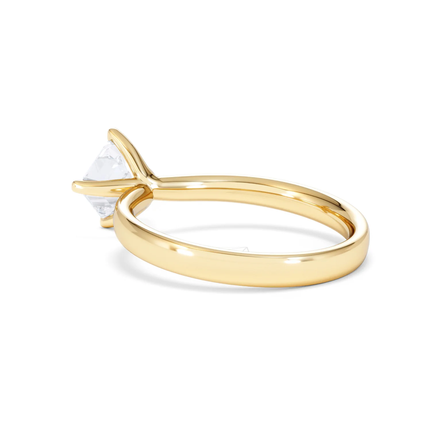 Origin Twist 1.00ct Asscher Cut Lab Diamond Solitaire Engagement Ring in 18K Yellow Gold - Image 58