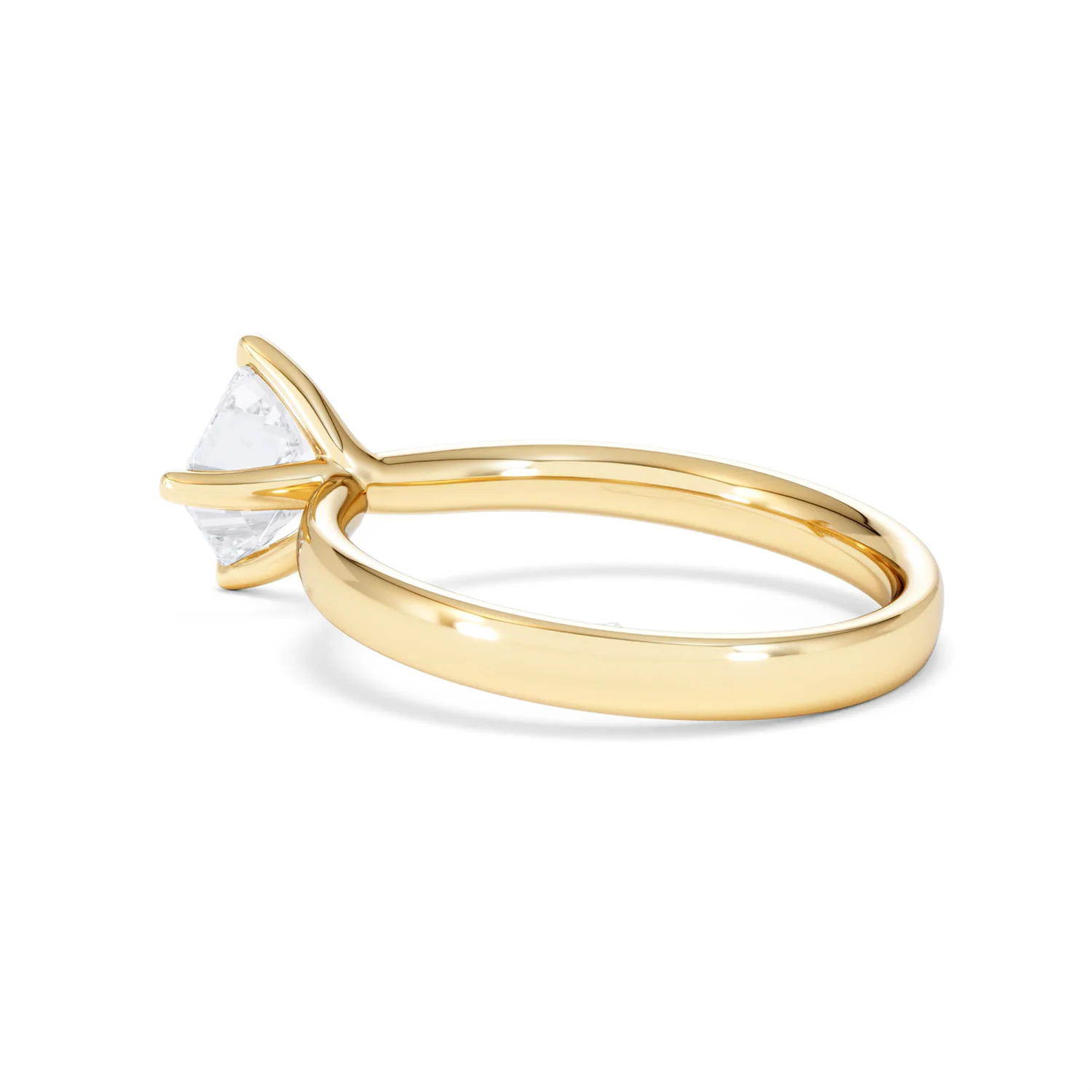 Origin Twist 1.00ct Asscher Cut Lab Diamond Solitaire Engagement Ring in 18K Yellow Gold - Image 60