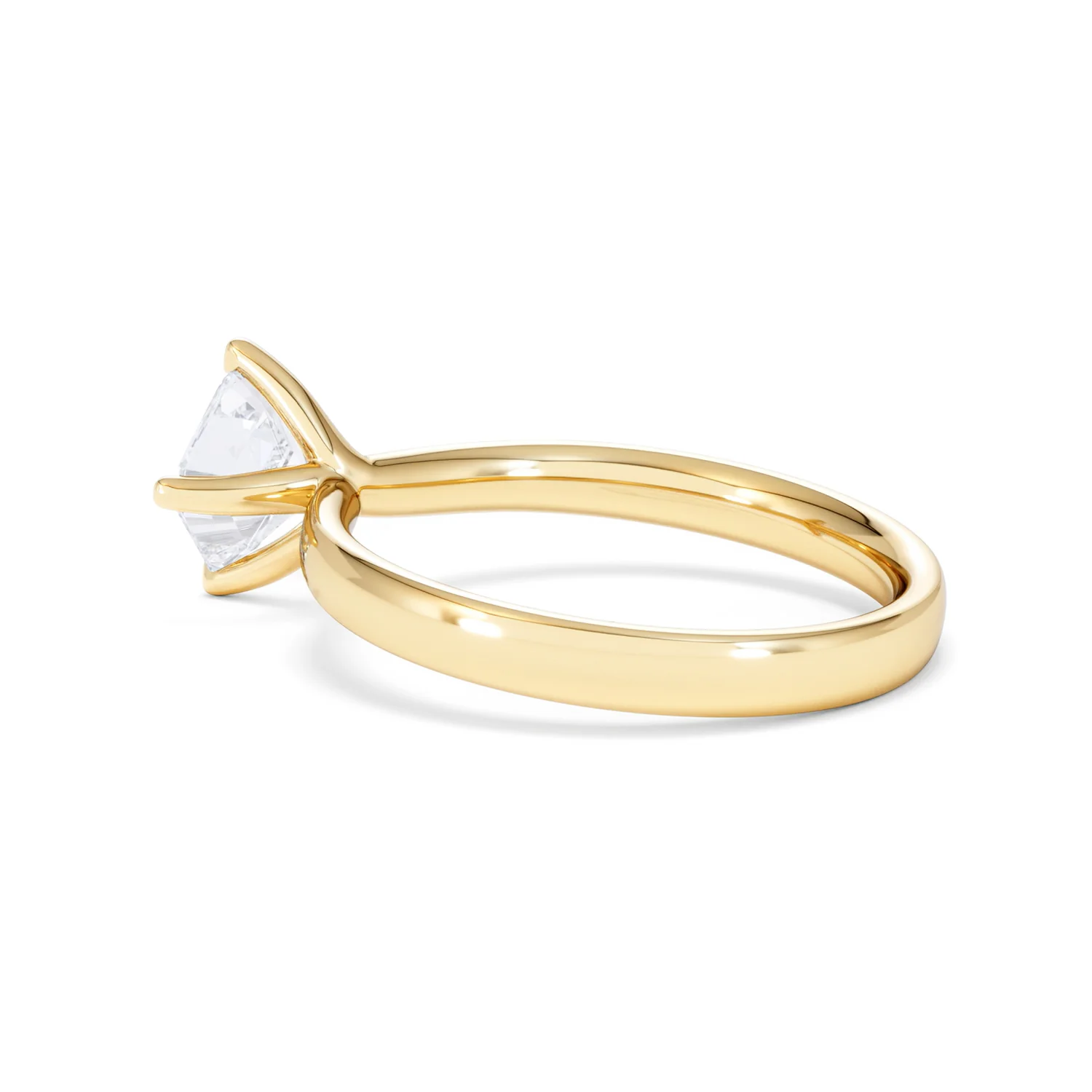 Origin Twist 1.00ct Asscher Cut Lab Diamond Solitaire Engagement Ring in 18K Yellow Gold - Image 61