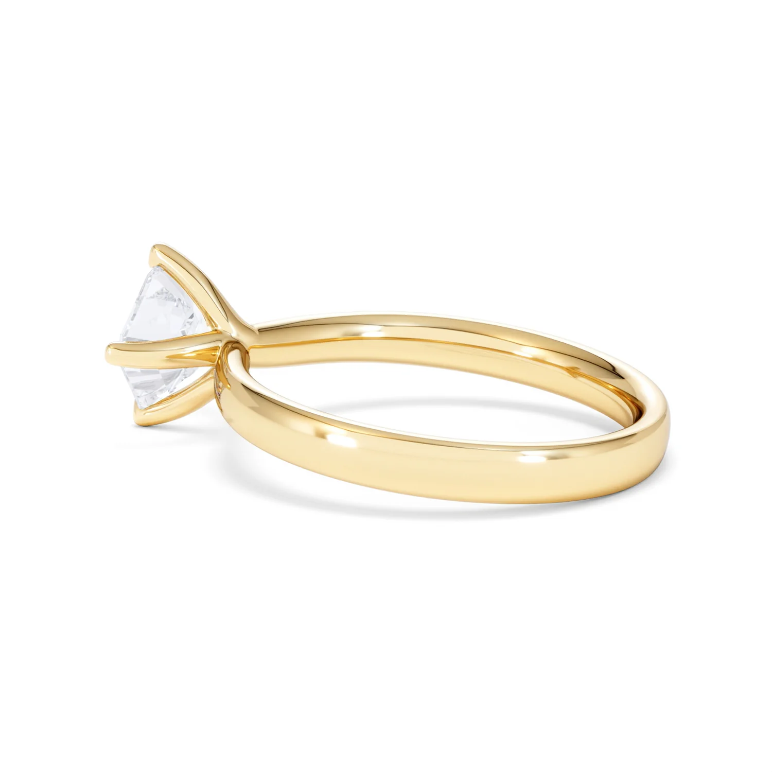 Origin Twist 1.00ct Asscher Cut Lab Diamond Solitaire Engagement Ring in 18K Yellow Gold - Image 62