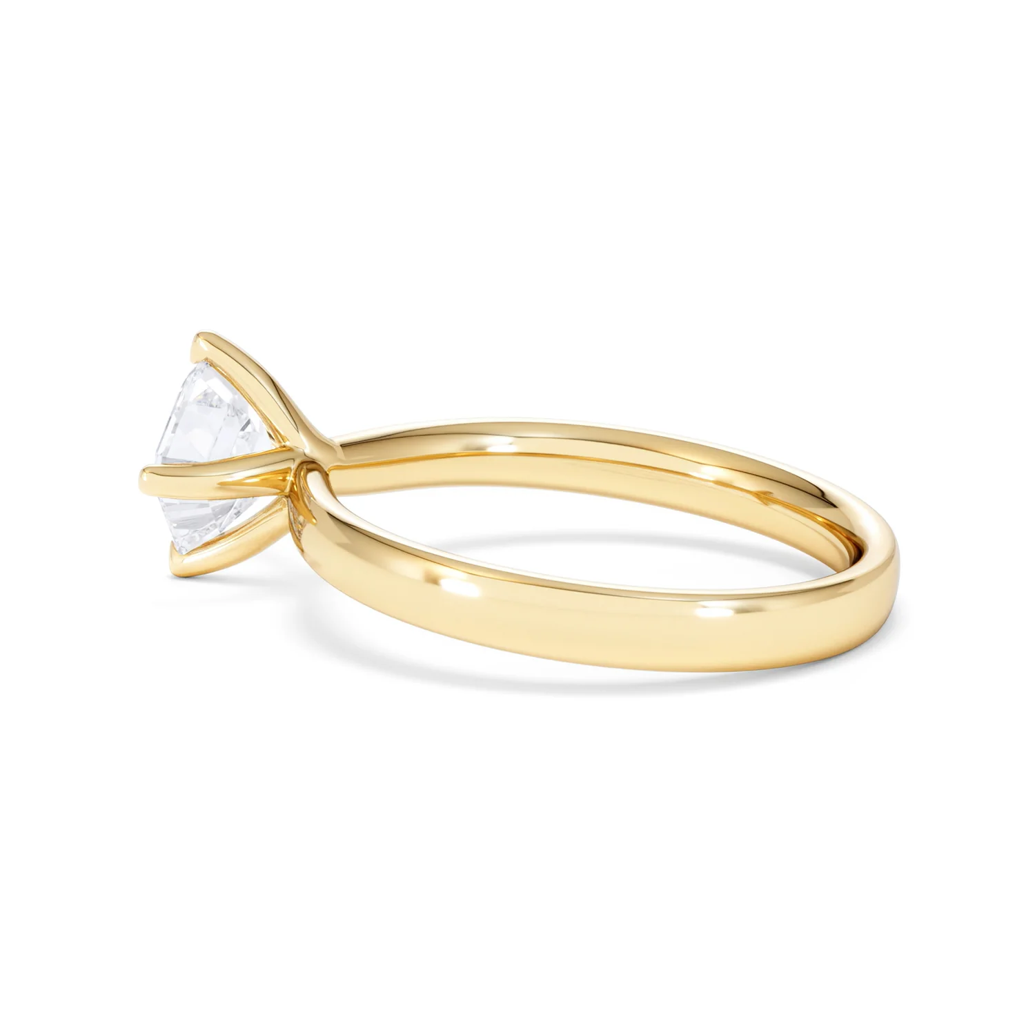 Origin Twist 1.00ct Asscher Cut Lab Diamond Solitaire Engagement Ring in 18K Yellow Gold - Image 63