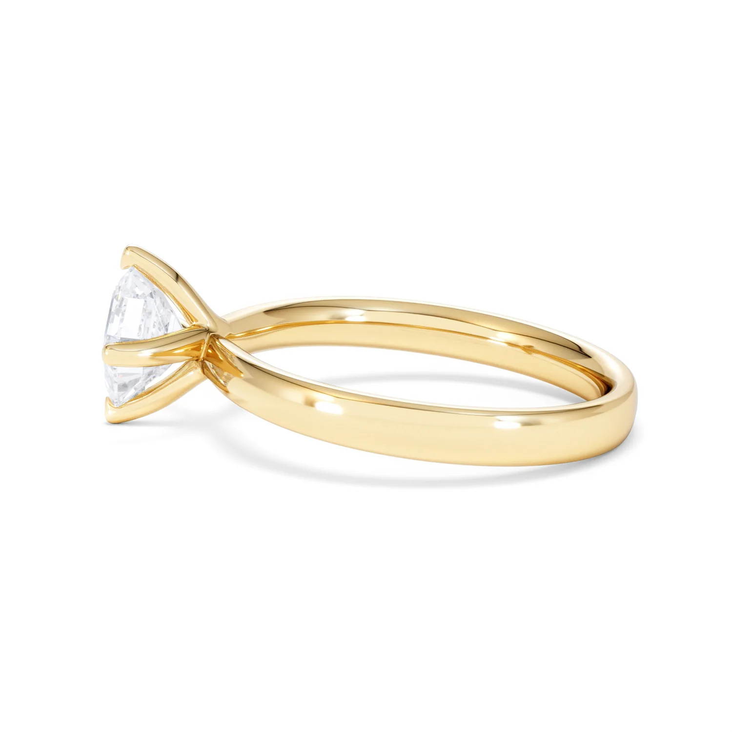 Origin Twist 1.00ct Asscher Cut Lab Diamond Solitaire Engagement Ring in 18K Yellow Gold - Image 66