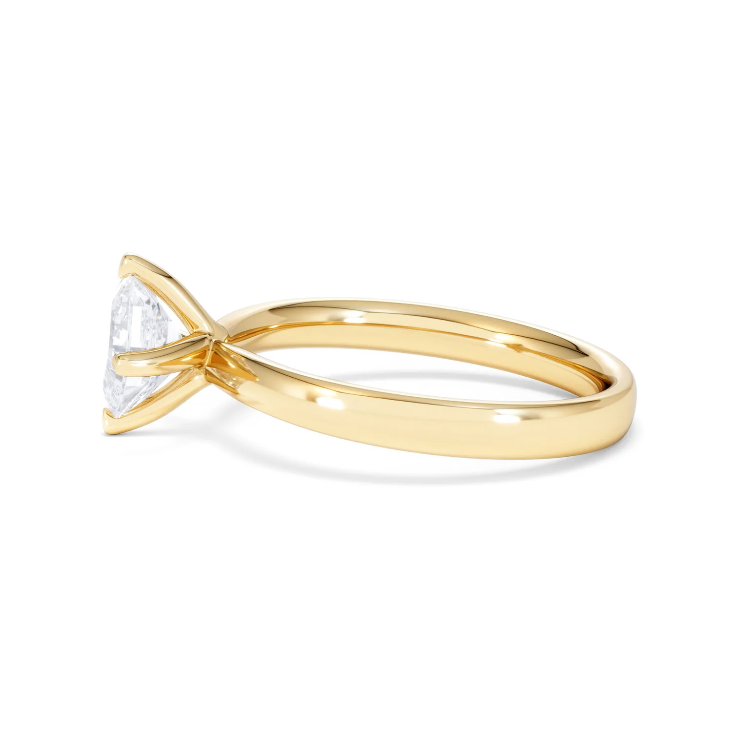 Origin Twist 1.00ct Asscher Cut Lab Diamond Solitaire Engagement Ring in 18K Yellow Gold - Image 68