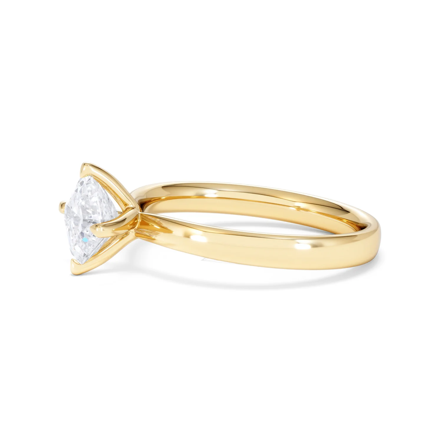 Origin Twist 1.00ct Asscher Cut Lab Diamond Solitaire Engagement Ring in 18K Yellow Gold - Image 72
