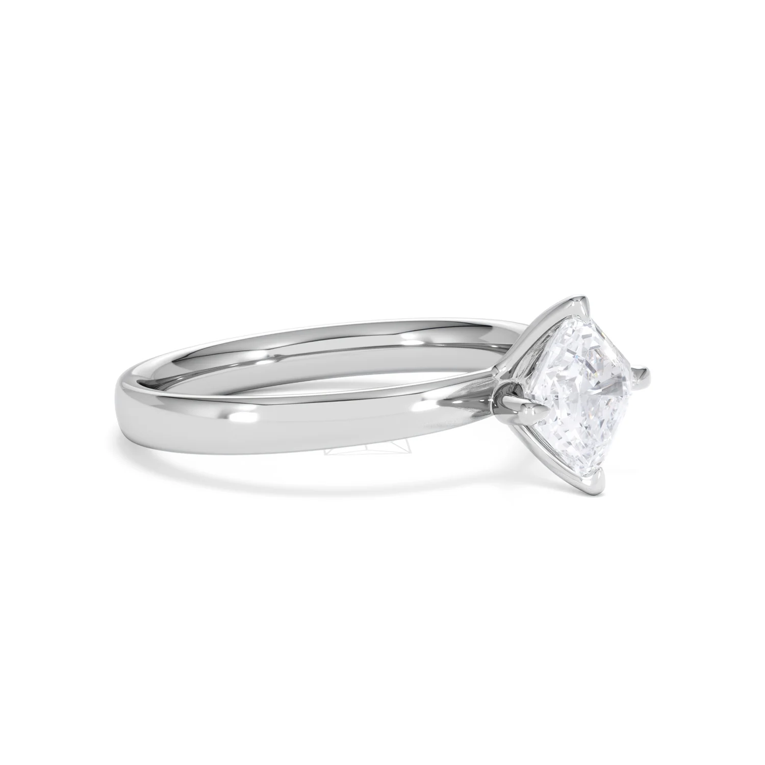 Origin Twist 1.00ct Asscher Cut Lab Diamond Solitaire Engagement Ring in Platinum - Image 18