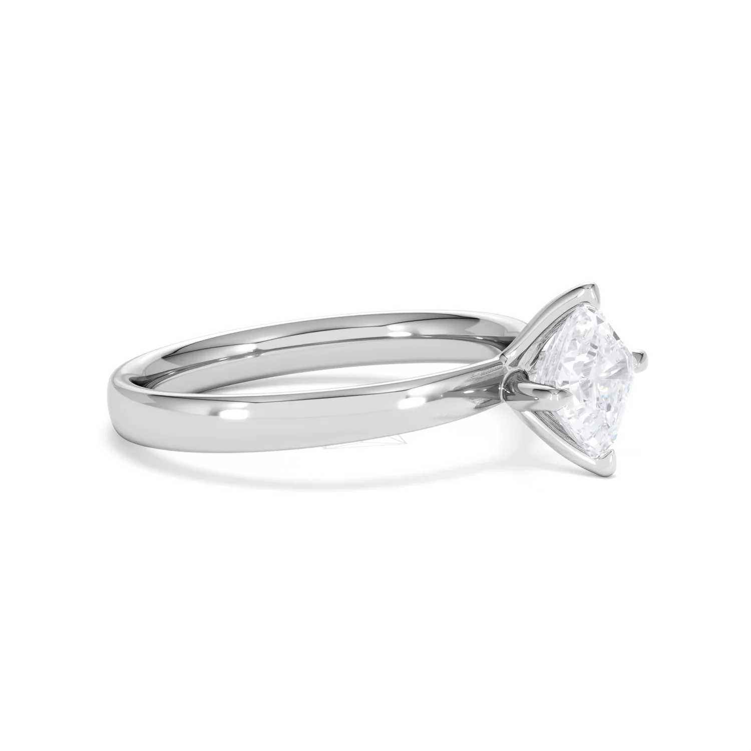 Origin Twist 1.00ct Asscher Cut Lab Diamond Solitaire Engagement Ring in Platinum - Image 20