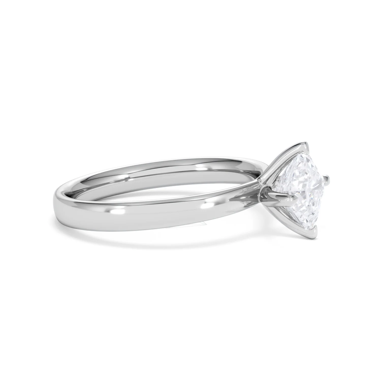 Origin Twist 1.00ct Asscher Cut Lab Diamond Solitaire Engagement Ring in Platinum - Image 21