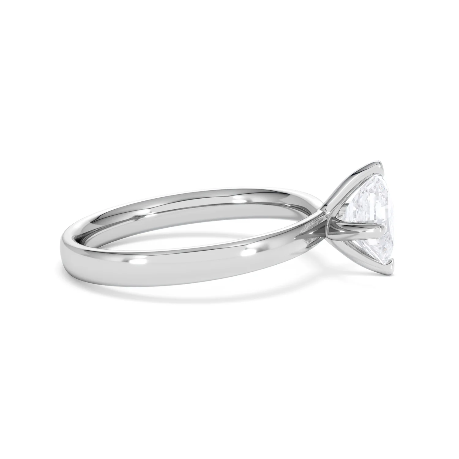 Origin Twist 1.00ct Asscher Cut Lab Diamond Solitaire Engagement Ring in Platinum - Image 25