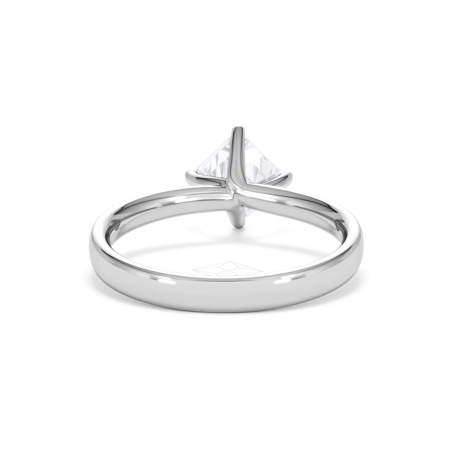 Origin Twist 1.00ct Asscher Cut Lab Diamond Solitaire Engagement Ring in Platinum - Image 46