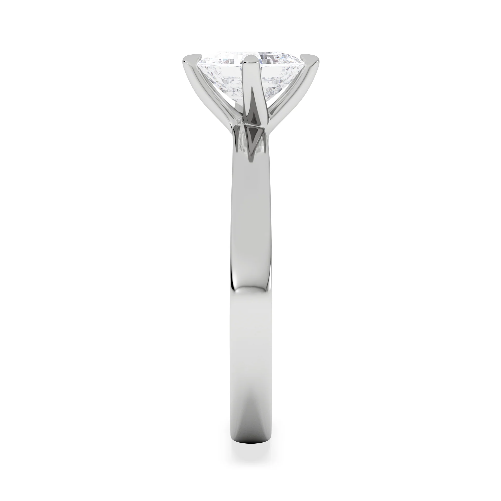 Origin Twist 1.00ct Asscher Cut Lab Diamond Solitaire Engagement Ring in Platinum - Image 5