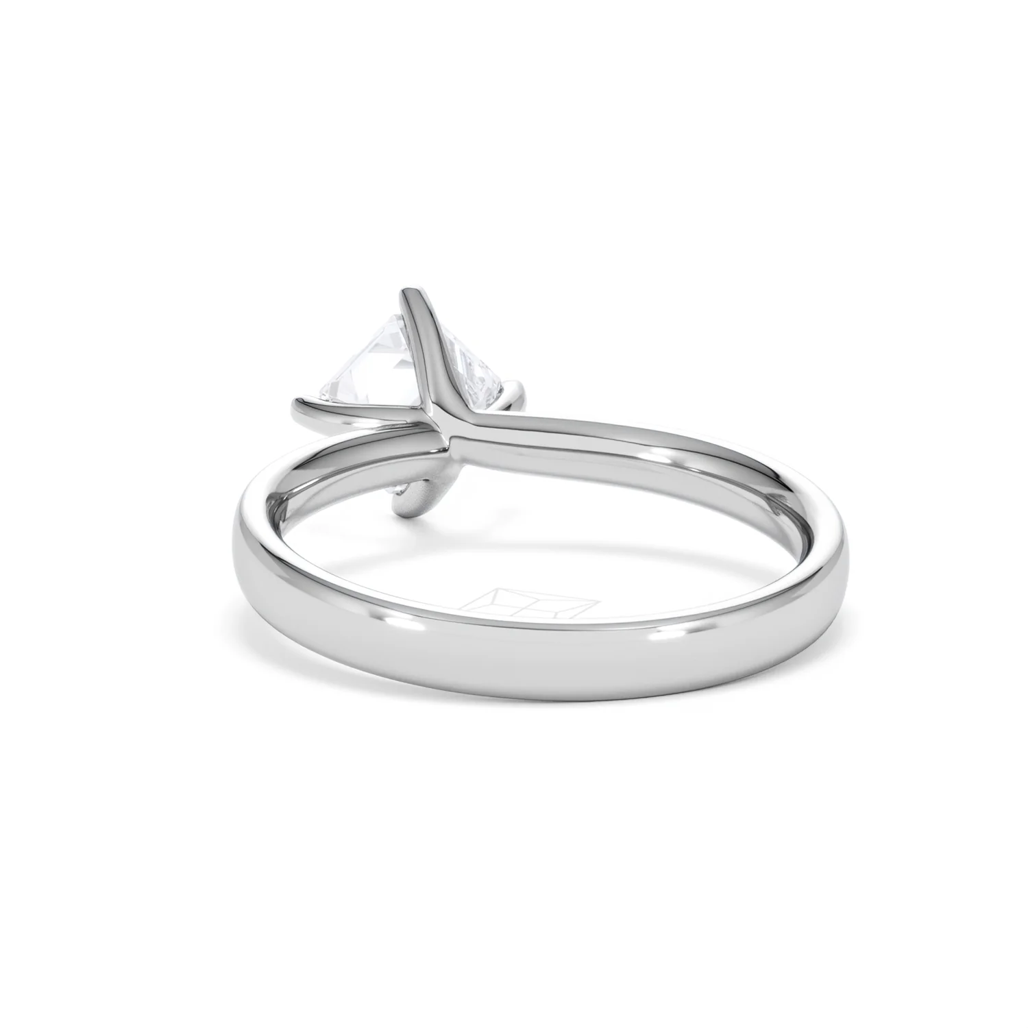 Origin Twist 1.00ct Asscher Cut Lab Diamond Solitaire Engagement Ring in Platinum - Image 51