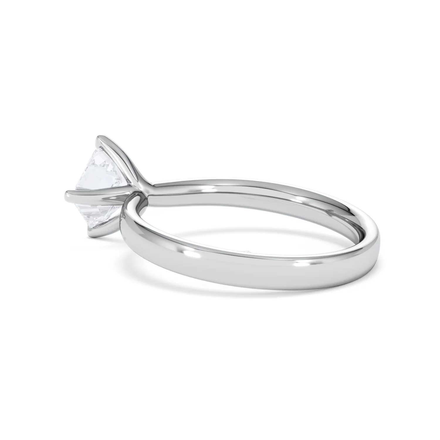 Origin Twist 1.00ct Asscher Cut Lab Diamond Solitaire Engagement Ring in Platinum - Image 60