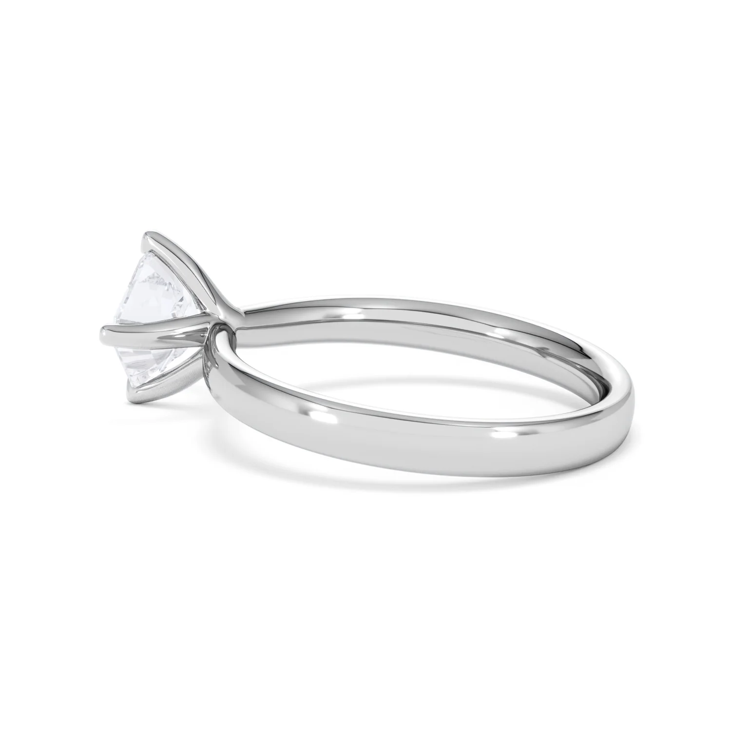 Origin Twist 1.00ct Asscher Cut Lab Diamond Solitaire Engagement Ring in Platinum - Image 62