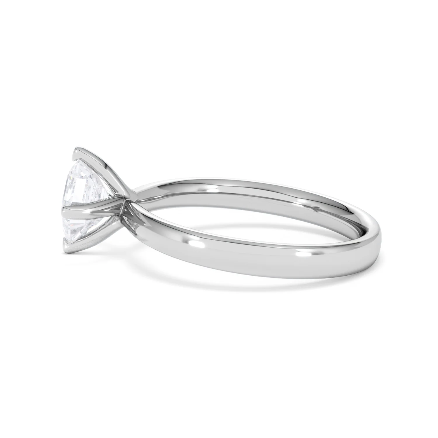 Origin Twist 1.00ct Asscher Cut Lab Diamond Solitaire Engagement Ring in Platinum - Image 66
