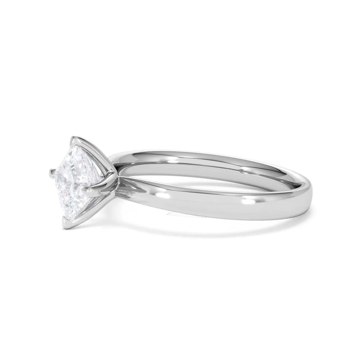 Origin Twist 1.00ct Asscher Cut Lab Diamond Solitaire Engagement Ring in Platinum - Image 73