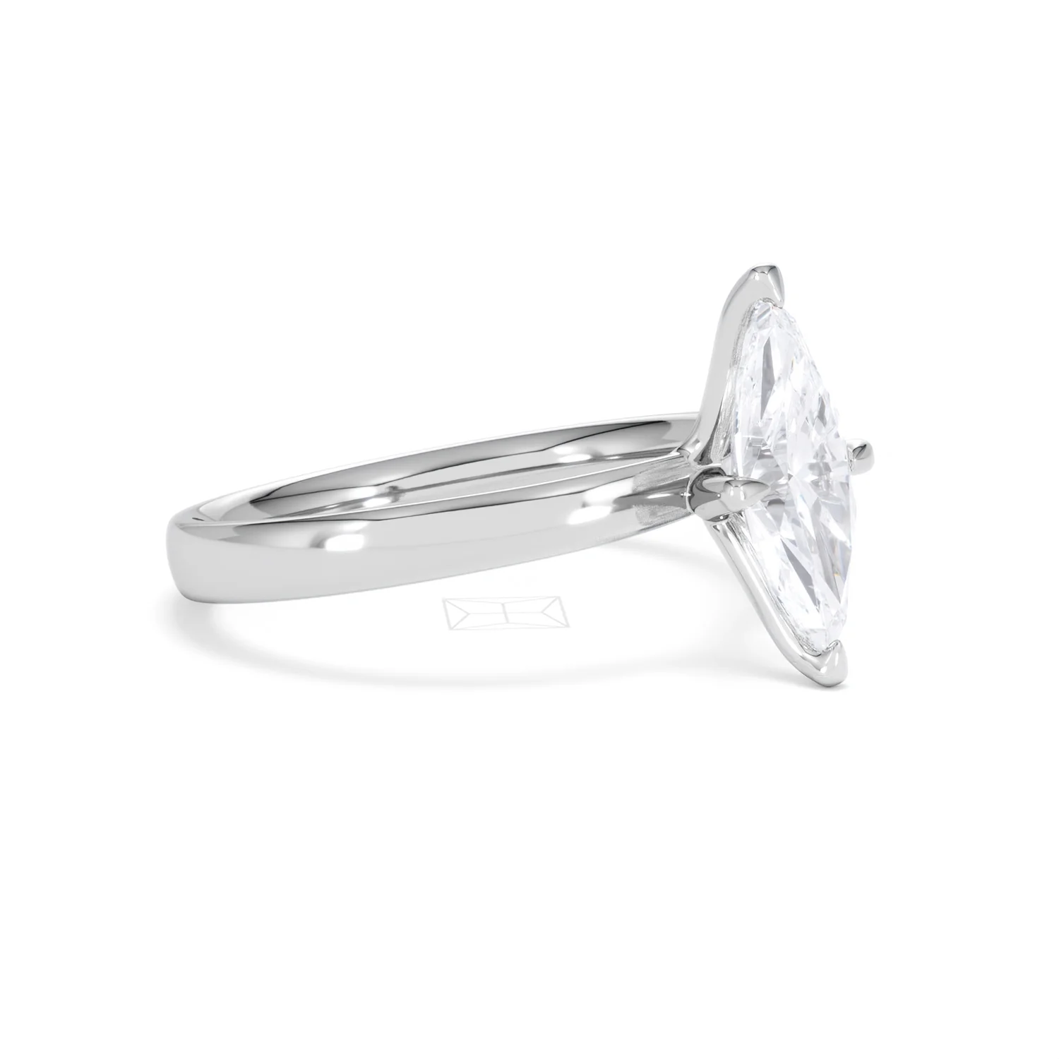 Origin Twist 1.00ct Marquise Cut Lab Diamond Solitaire Engagement Ring in 18K White Gold - Image 18