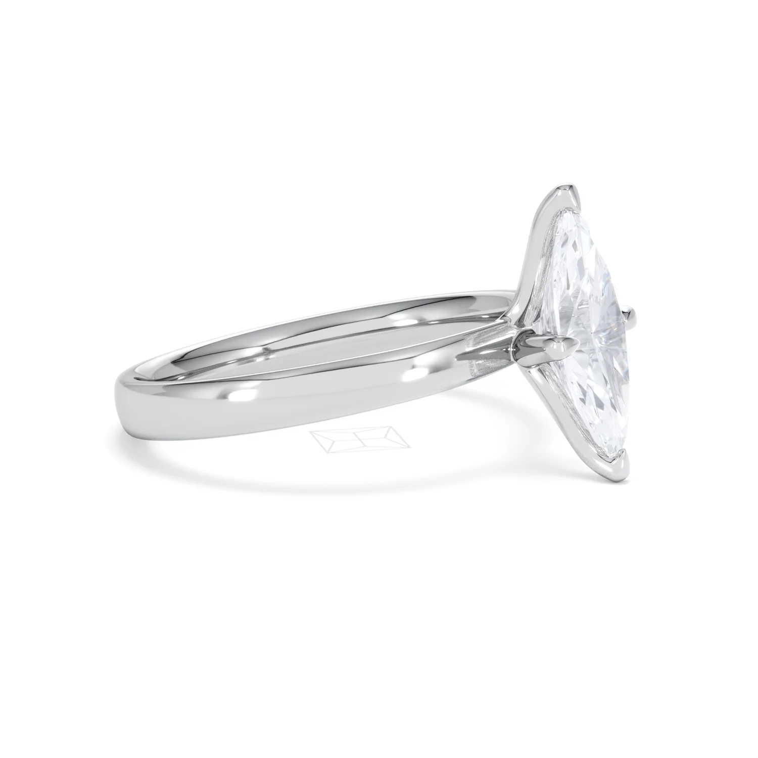 Origin Twist 1.00ct Marquise Cut Lab Diamond Solitaire Engagement Ring in 18K White Gold - Image 20