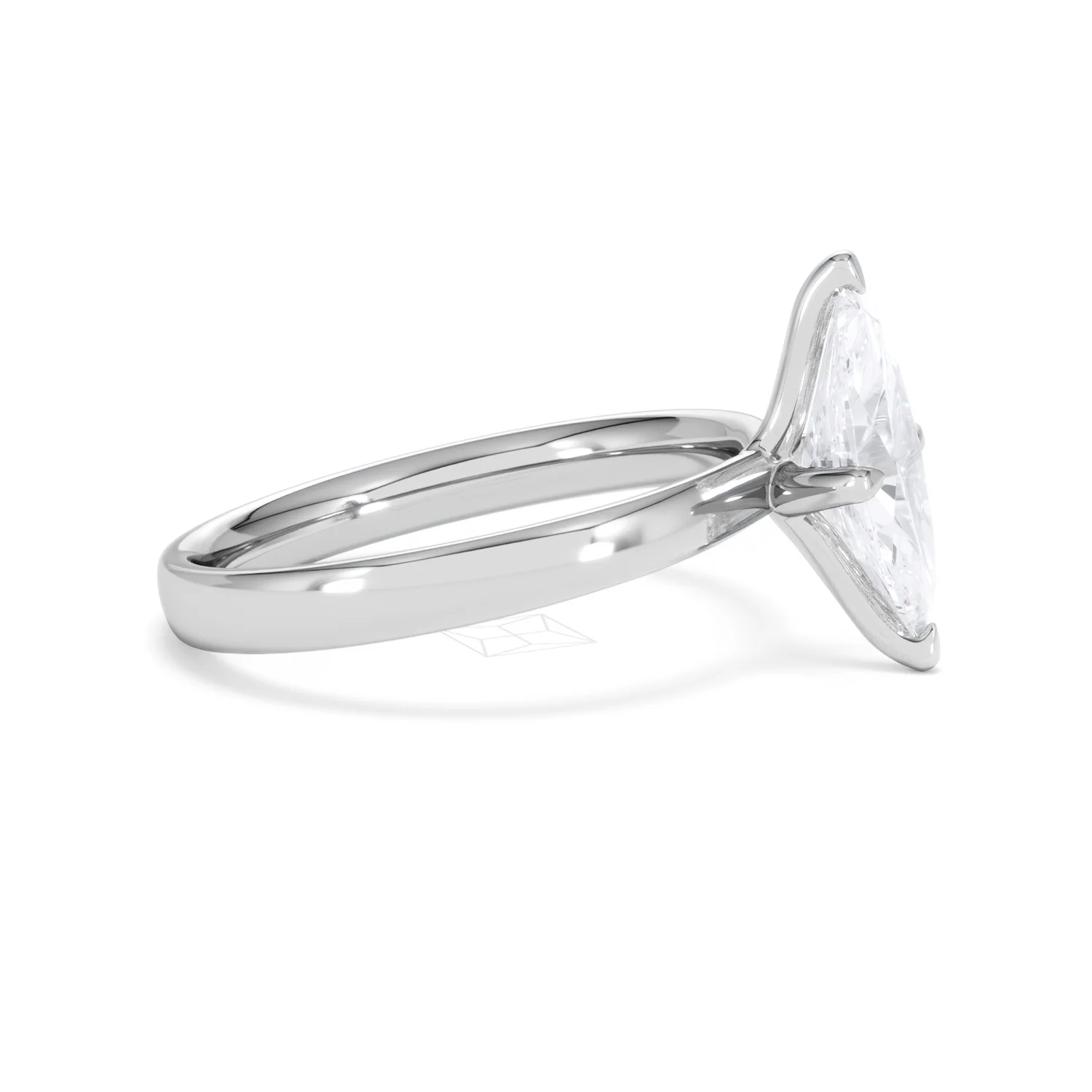 Origin Twist 1.00ct Marquise Cut Lab Diamond Solitaire Engagement Ring in 18K White Gold - Image 23