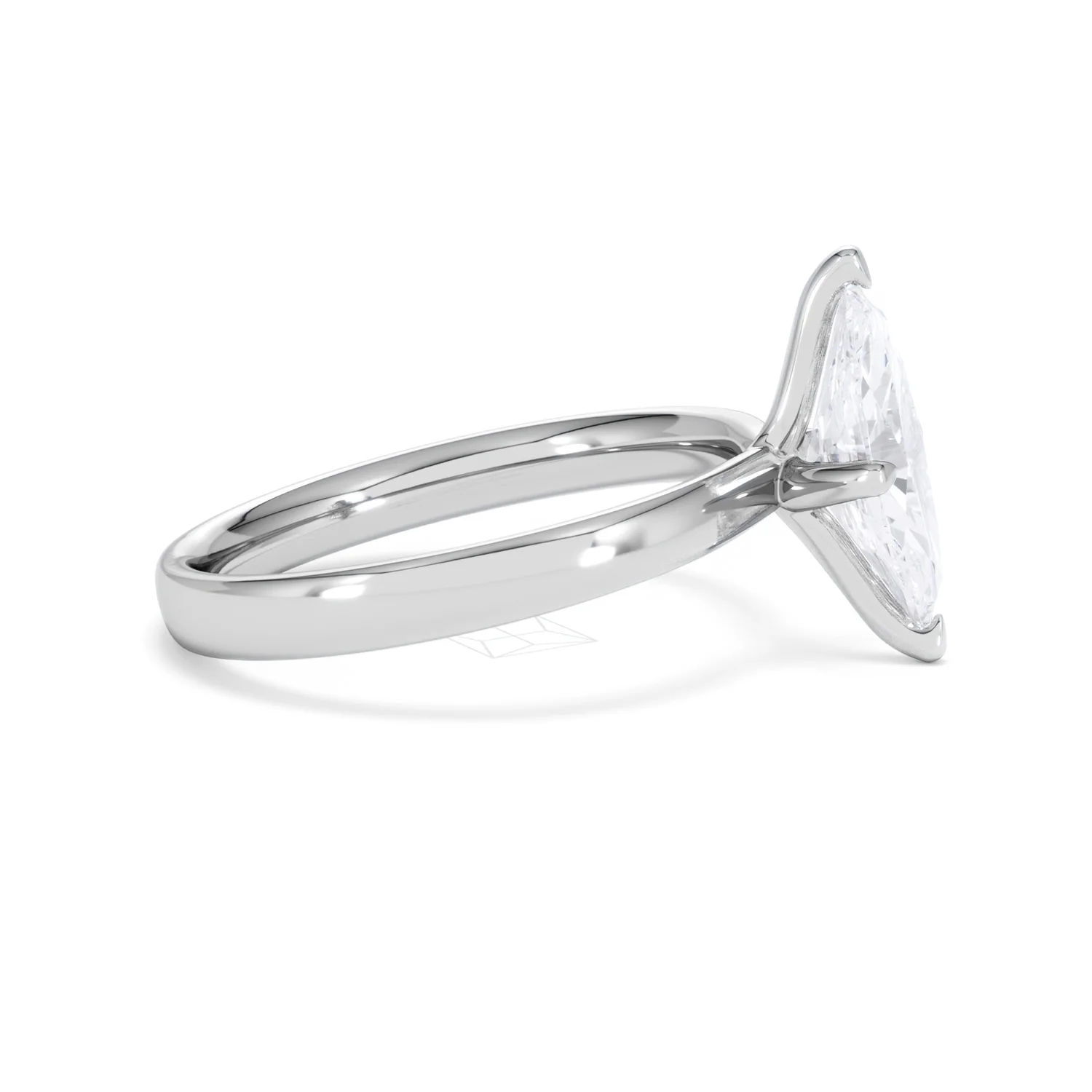 Origin Twist 1.00ct Marquise Cut Lab Diamond Solitaire Engagement Ring in 18K White Gold - Image 24