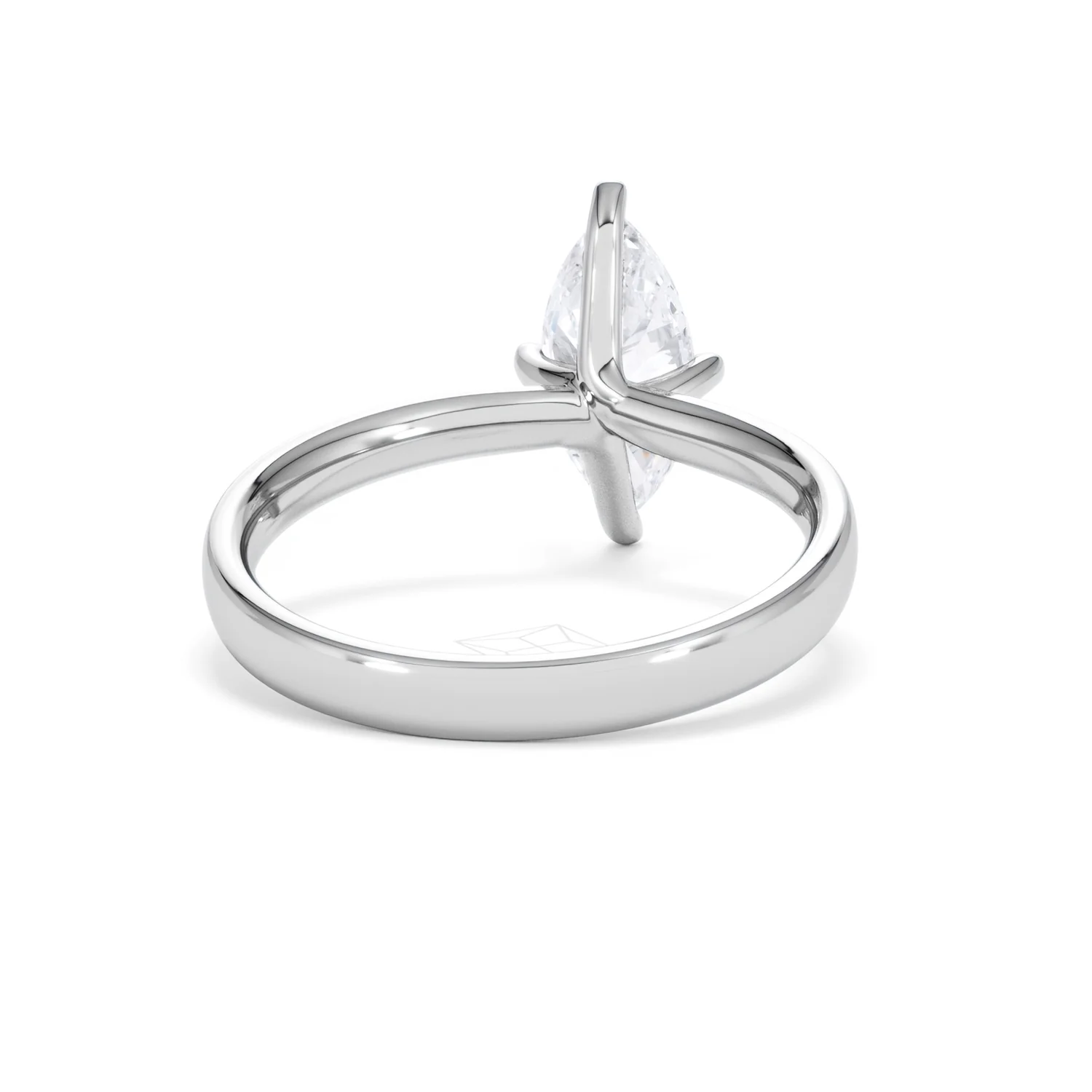 Origin Twist 1.00ct Marquise Cut Lab Diamond Solitaire Engagement Ring in 18K White Gold - Image 44