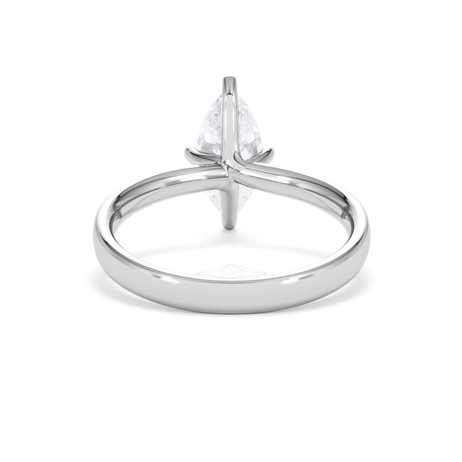 Origin Twist 1.00ct Marquise Cut Lab Diamond Solitaire Engagement Ring in 18K White Gold - Image 47