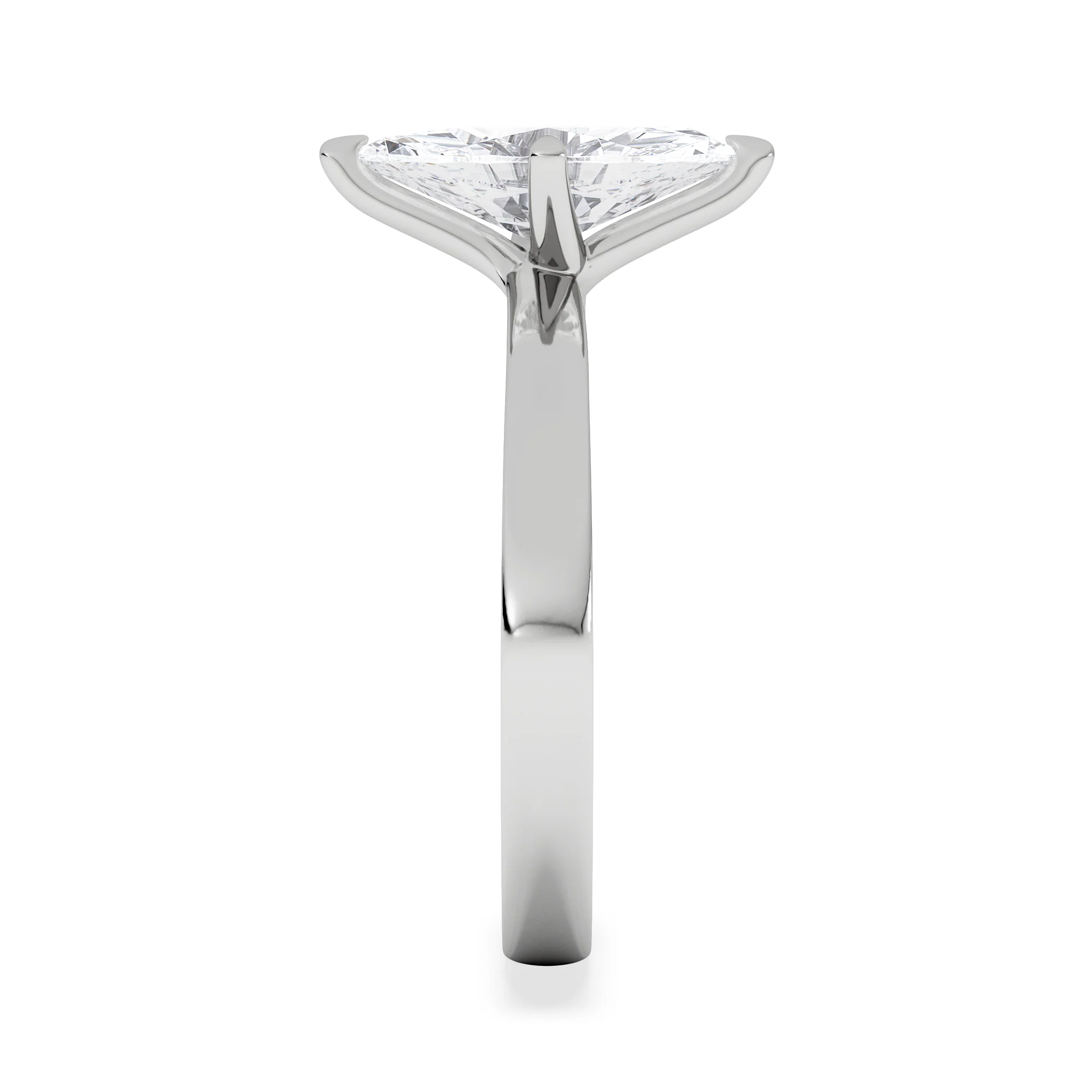 Origin Twist 1.00ct Marquise Cut Lab Diamond Solitaire Engagement Ring in 18K White Gold - Image 5