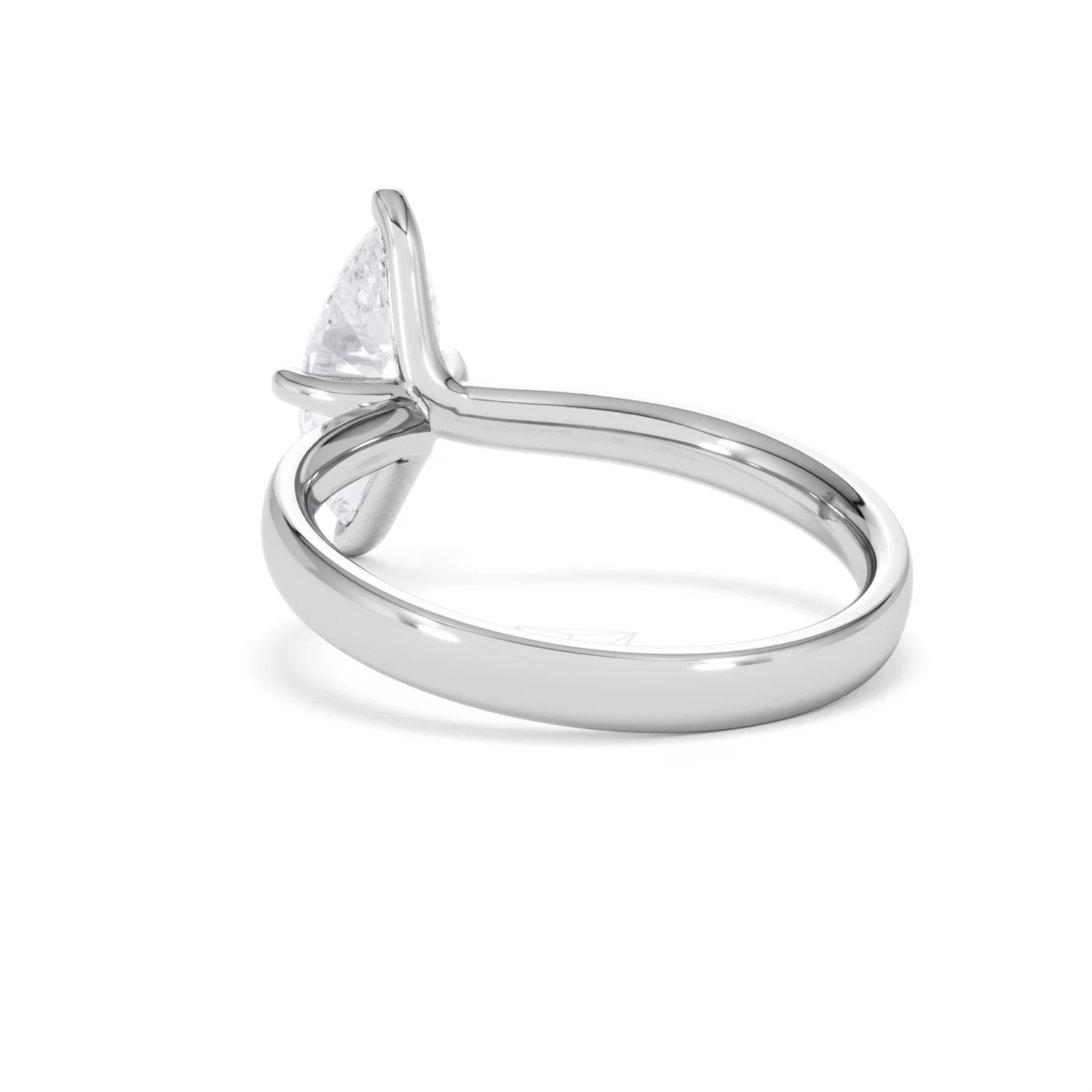 Origin Twist 1.00ct Marquise Cut Lab Diamond Solitaire Engagement Ring in 18K White Gold - Image 54
