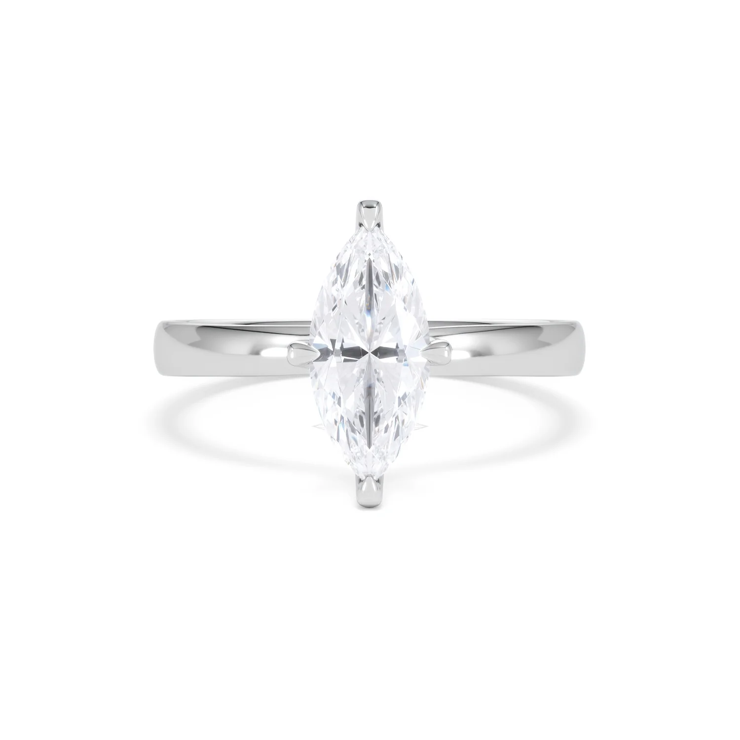 Origin Twist 1.00ct Marquise Cut Lab Diamond Solitaire Engagement Ring in 18K White Gold - Image 7