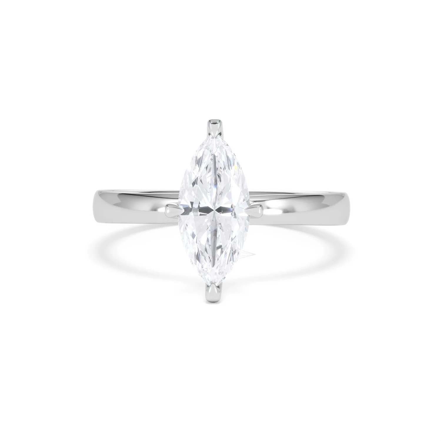Origin Twist 1.00ct Marquise Cut Lab Diamond Solitaire Engagement Ring in 18K White Gold - Image 86
