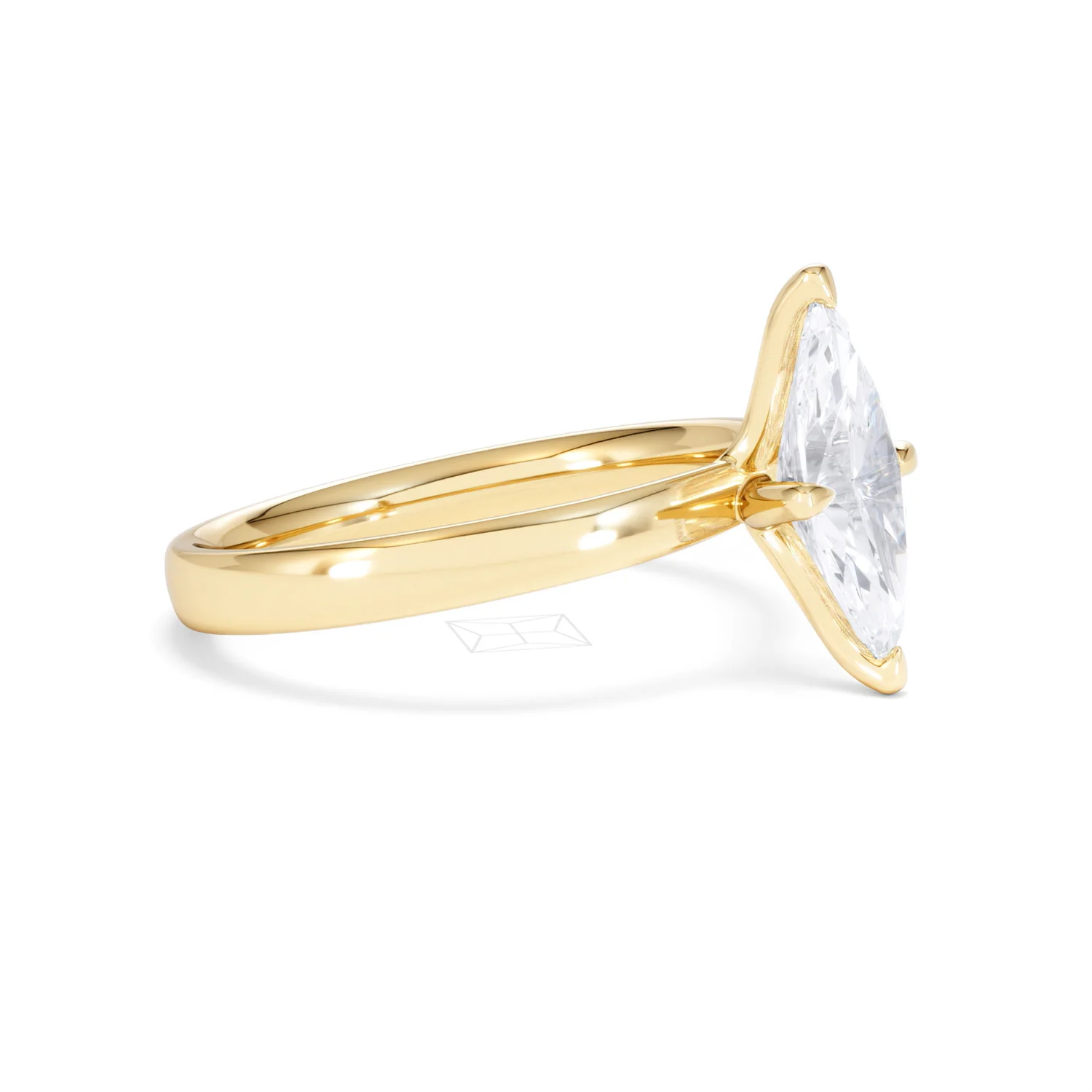 Origin Twist 1.00ct Marquise Cut Lab Diamond Solitaire Engagement Ring in 18K Yellow Gold - Image 20
