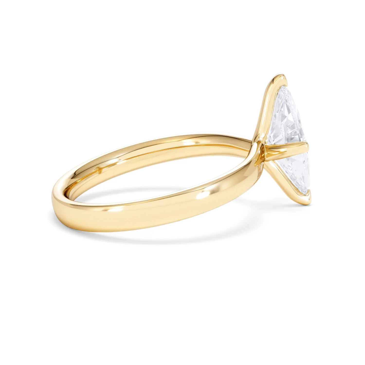 Origin Twist 1.00ct Marquise Cut Lab Diamond Solitaire Engagement Ring in 18K Yellow Gold - Image 30