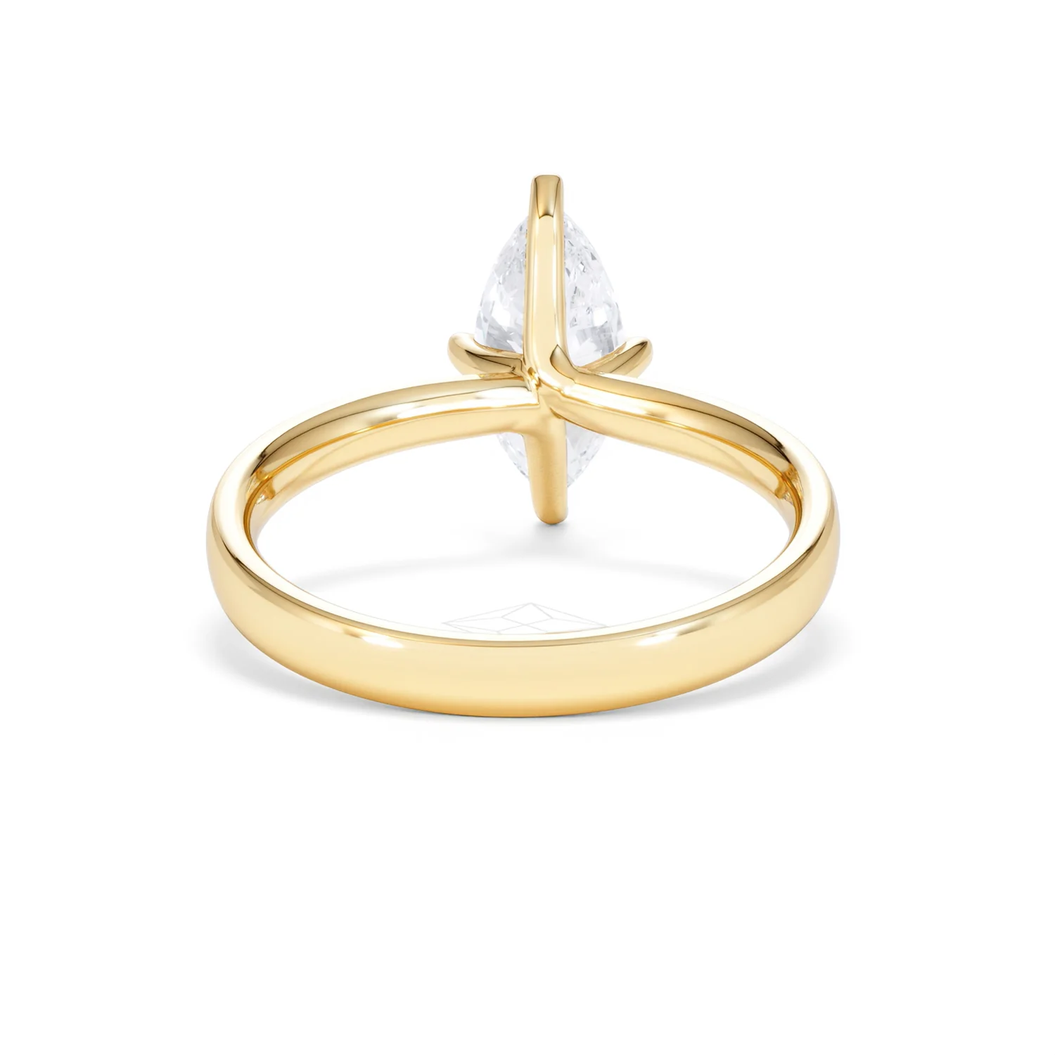 Origin Twist 1.00ct Marquise Cut Lab Diamond Solitaire Engagement Ring in 18K Yellow Gold - Image 46