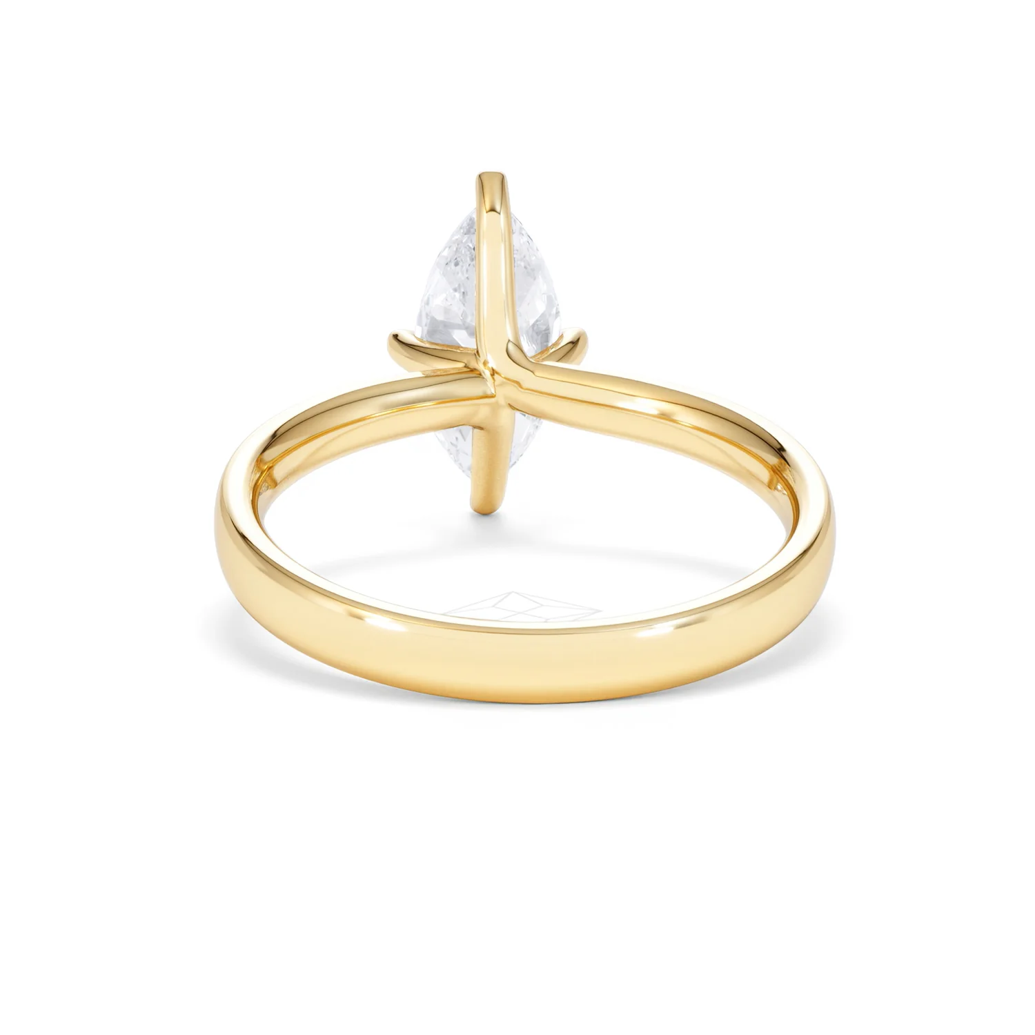 Origin Twist 1.00ct Marquise Cut Lab Diamond Solitaire Engagement Ring in 18K Yellow Gold - Image 48