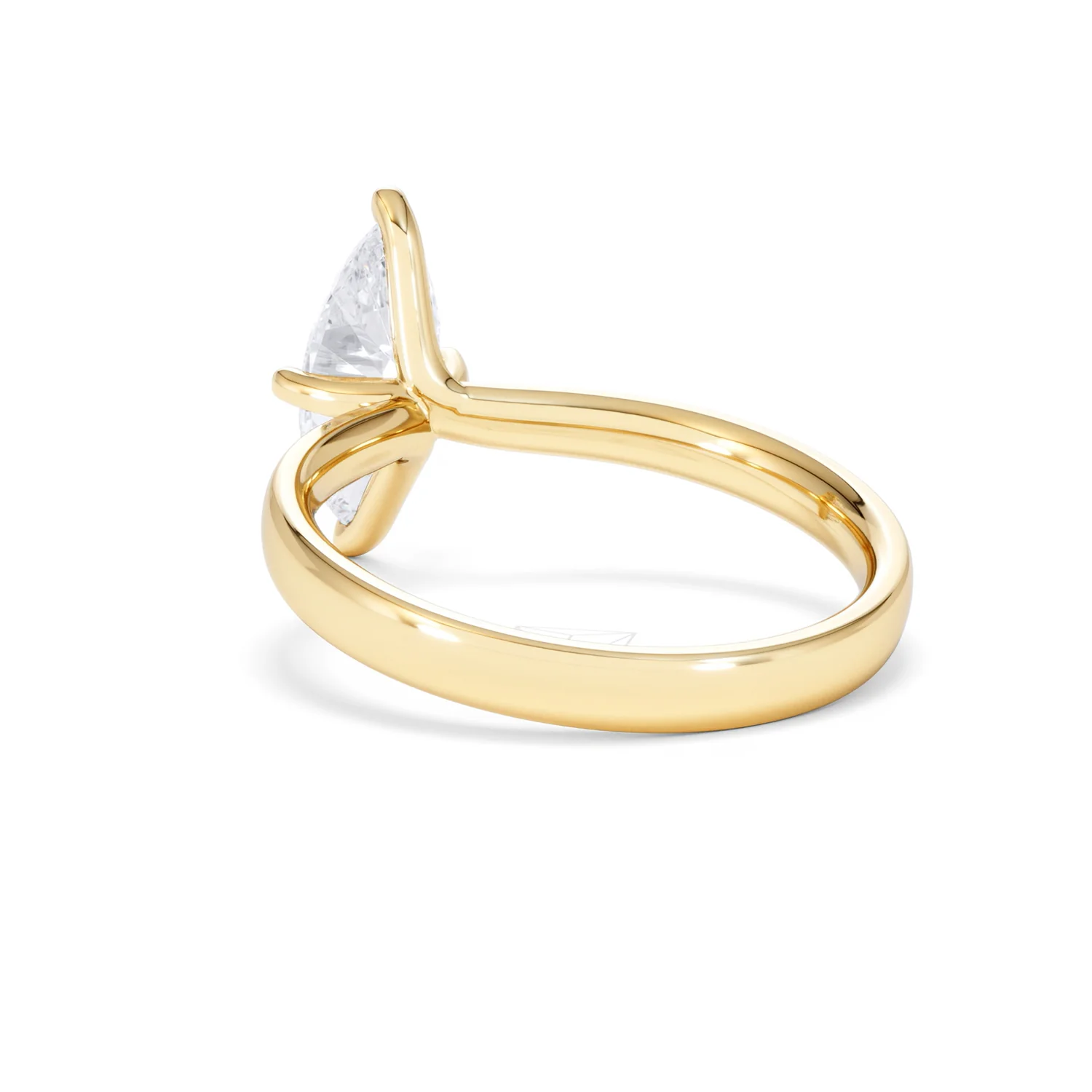 Origin Twist 1.00ct Marquise Cut Lab Diamond Solitaire Engagement Ring in 18K Yellow Gold - Image 54