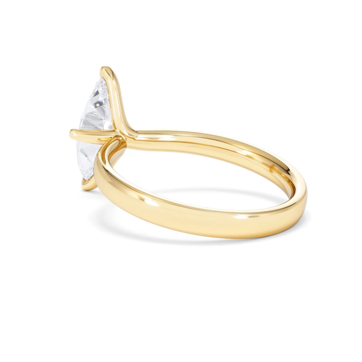 Origin Twist 1.00ct Marquise Cut Lab Diamond Solitaire Engagement Ring in 18K Yellow Gold - Image 58