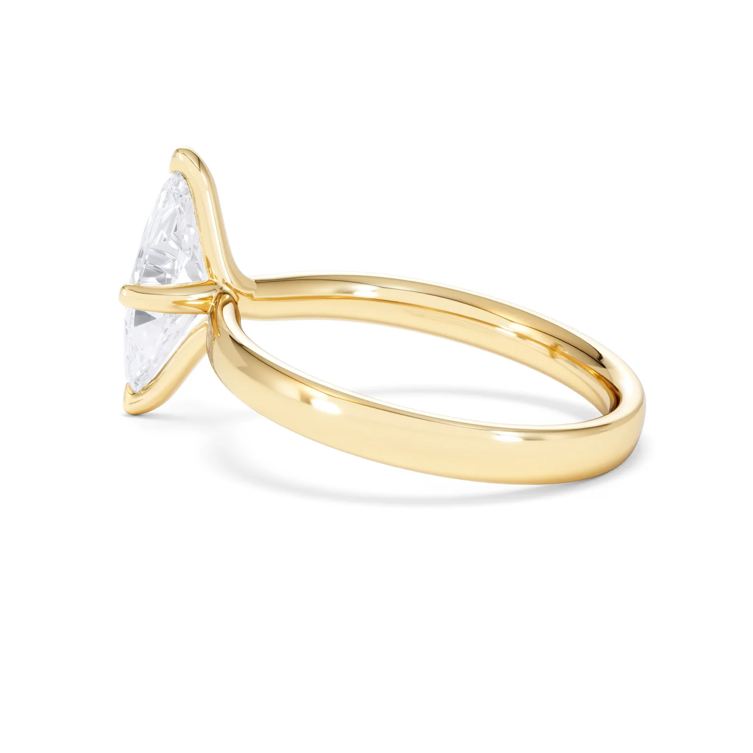 Origin Twist 1.00ct Marquise Cut Lab Diamond Solitaire Engagement Ring in 18K Yellow Gold - Image 62
